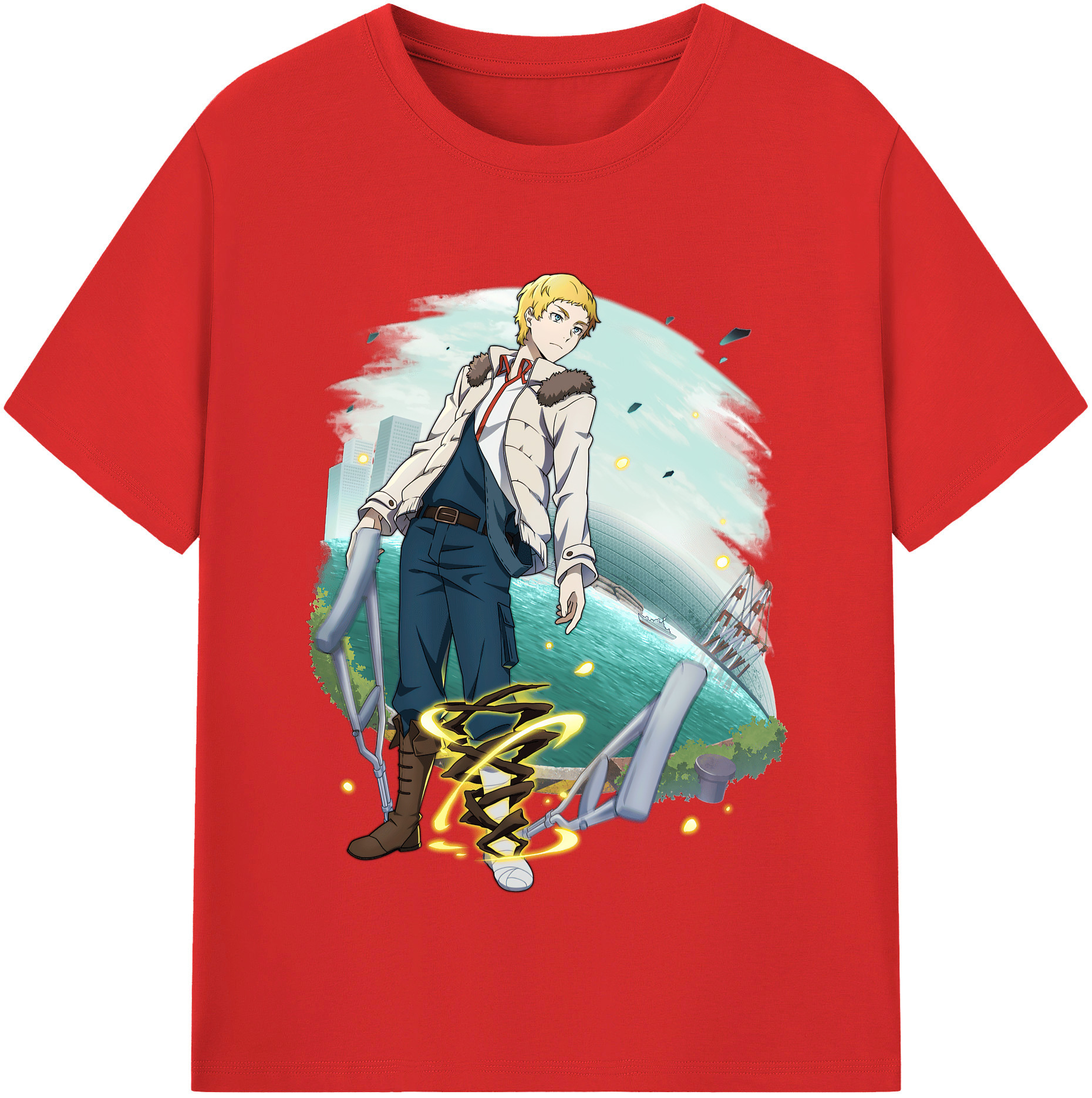 （画像用） 文豪ストレイドッグス Bungo Stray Dogs 綿100％半袖Tシャツ（フロントプリント）