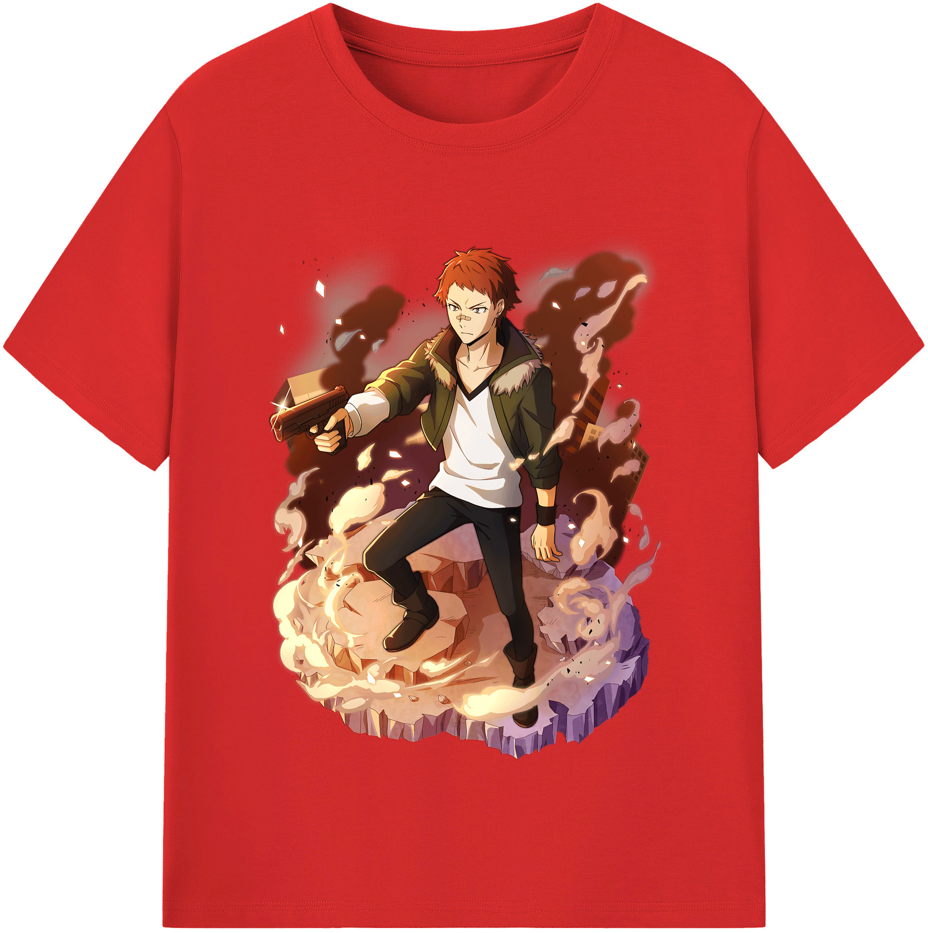 （画像用） 文豪ストレイドッグス Bungo Stray Dogs 綿100％半袖Tシャツ（フロントプリント）