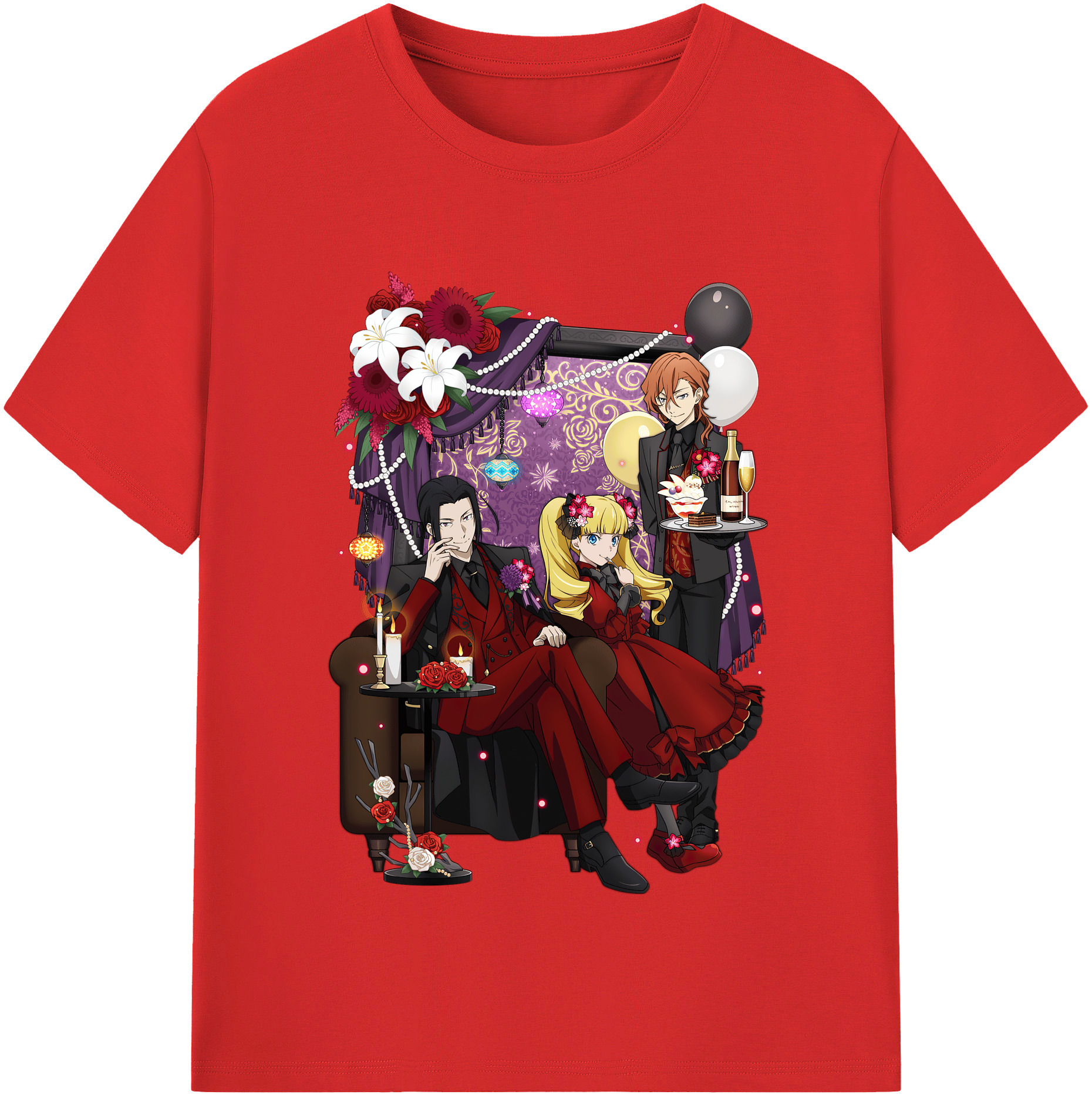 （画像用） 文豪ストレイドッグス Bungo Stray Dogs 綿100％半袖Tシャツ（フロントプリント）