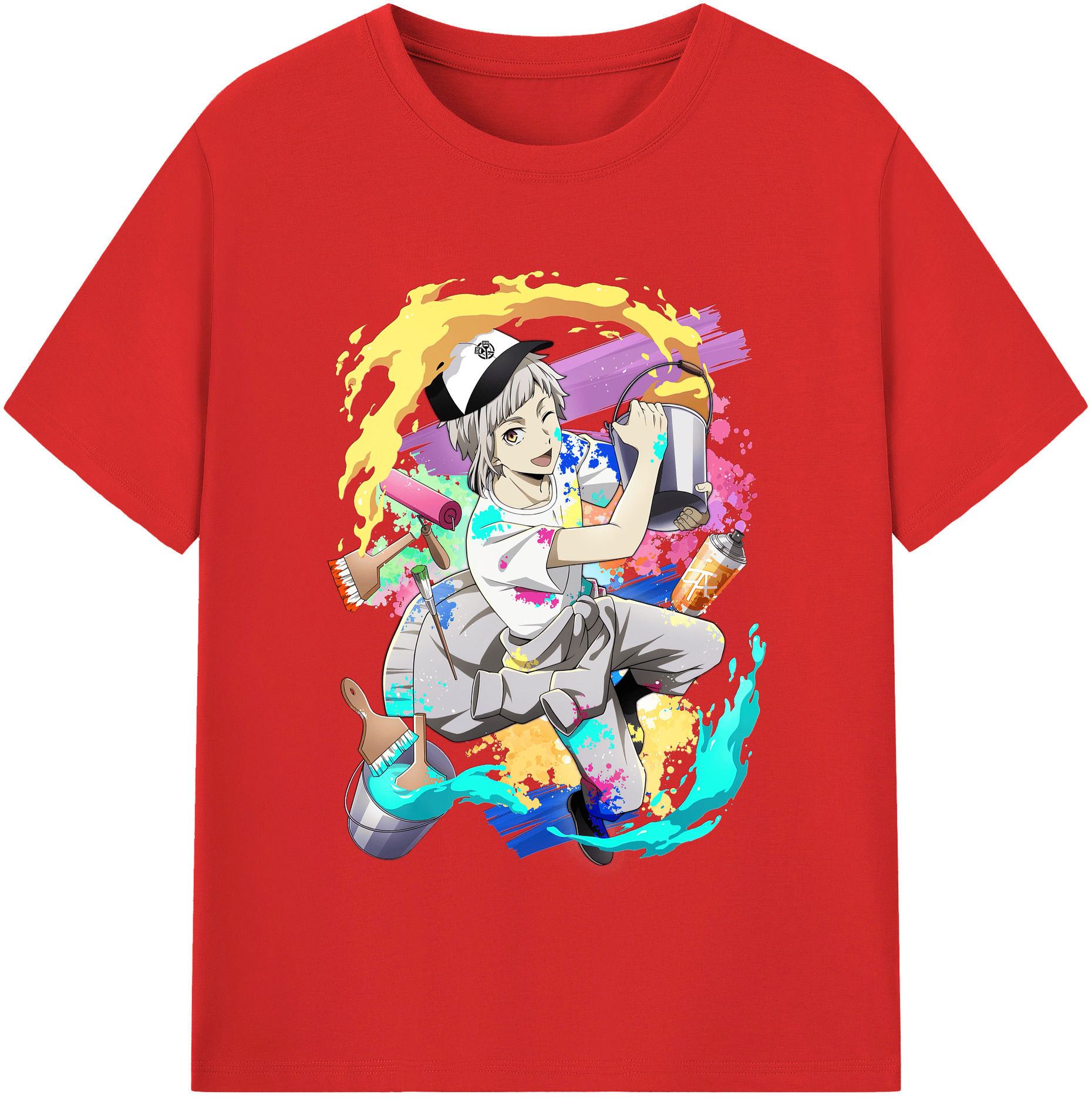 （画像用） 文豪ストレイドッグス Bungo Stray Dogs 綿100％半袖Tシャツ（フロントプリント）