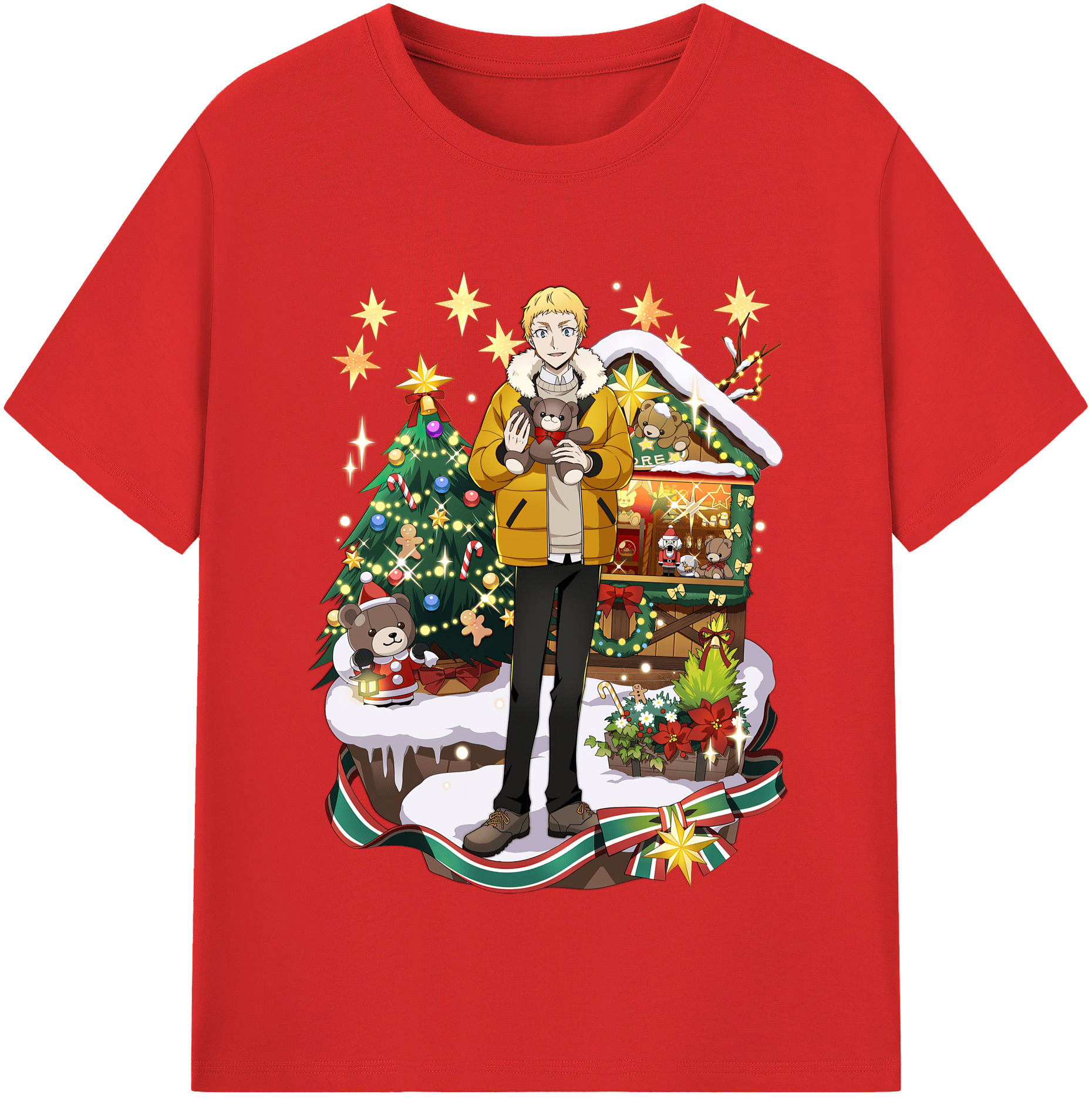（画像用） 文豪ストレイドッグス Bungo Stray Dogs 綿100％半袖Tシャツ（フロントプリント）