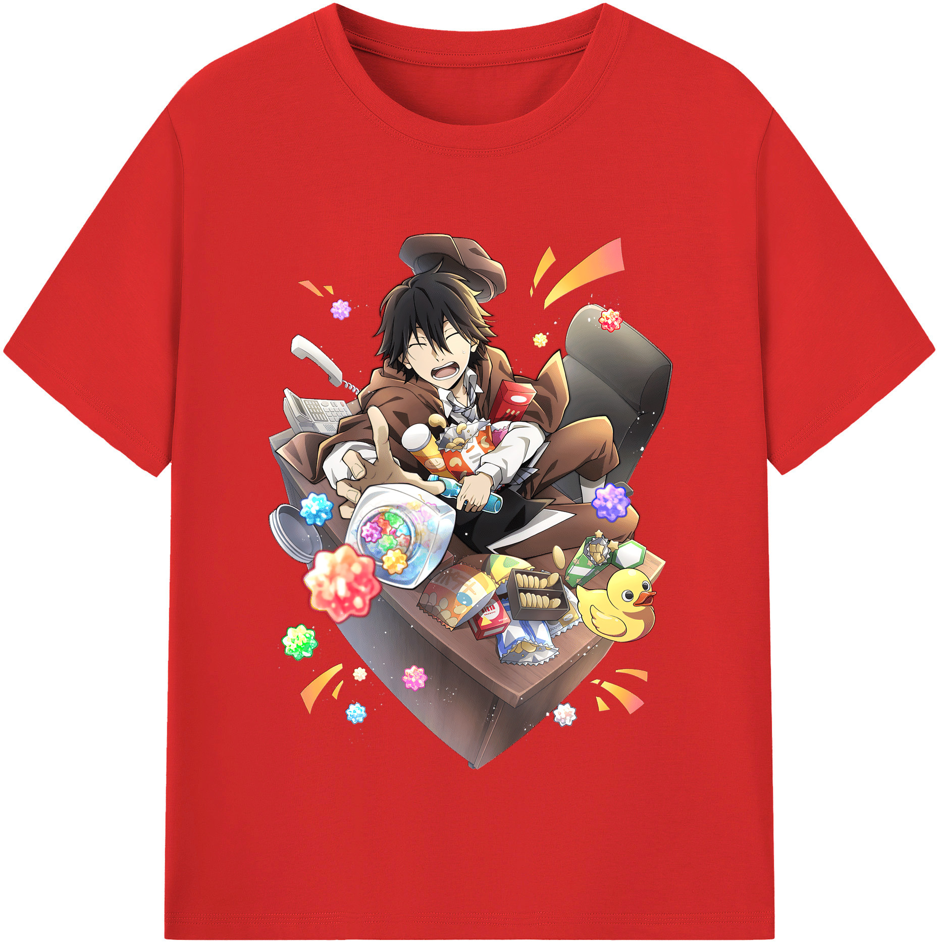 （画像用） 文豪ストレイドッグス Bungo Stray Dogs 綿100％半袖Tシャツ（フロントプリント）
