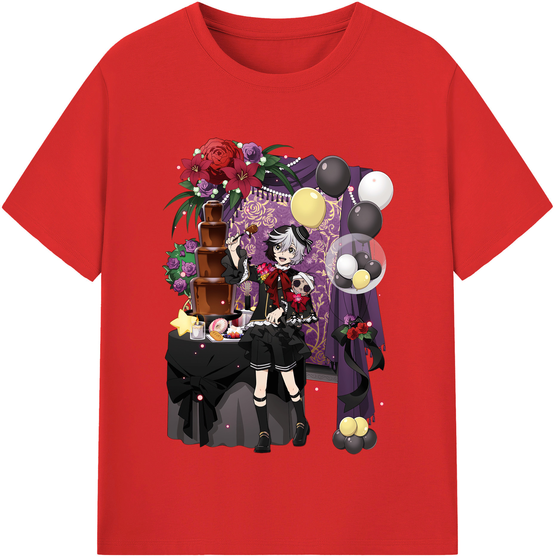 （画像用） 文豪ストレイドッグス Bungo Stray Dogs 綿100％半袖Tシャツ（フロントプリント）