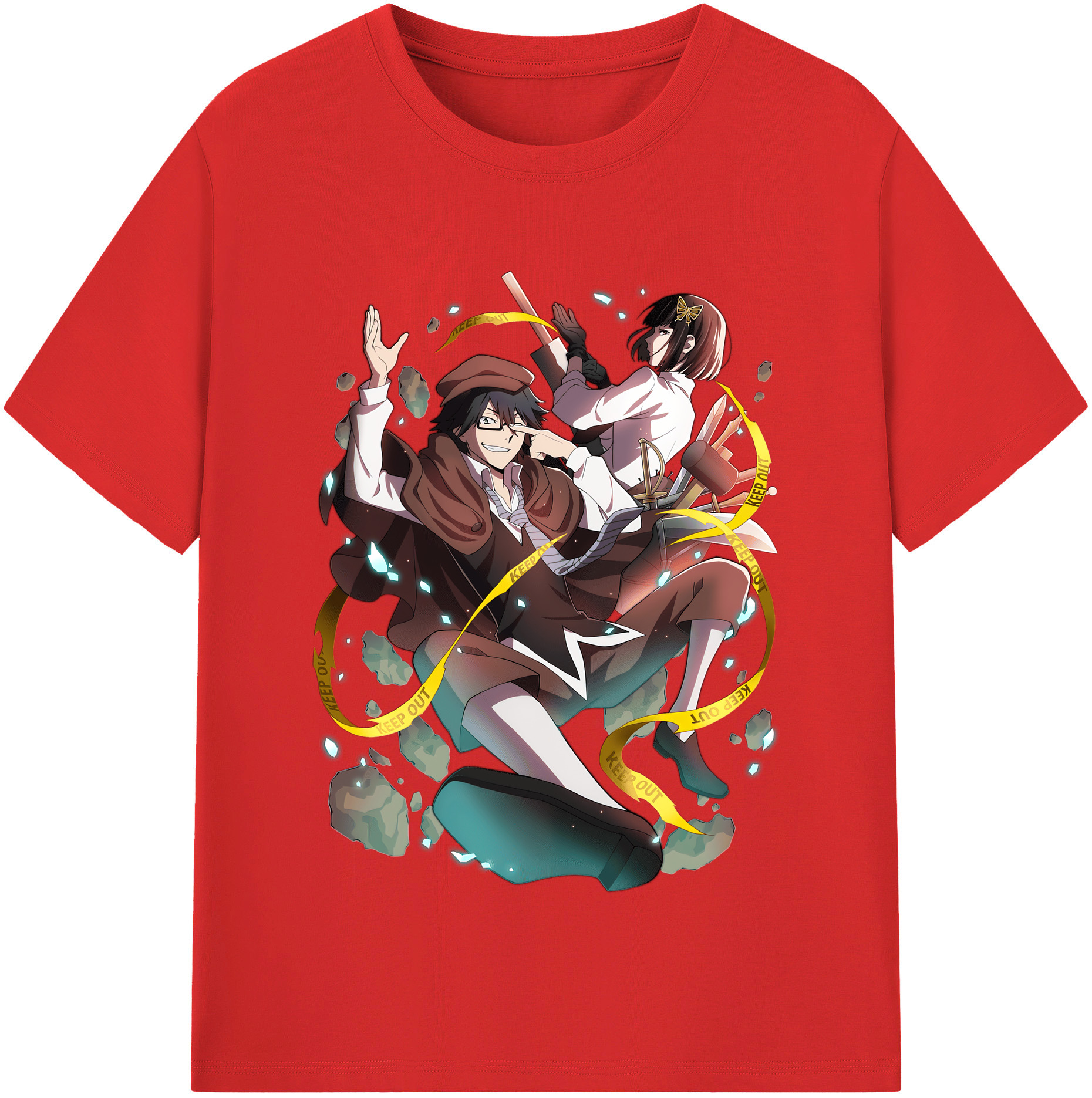 （画像用） 文豪ストレイドッグス Bungo Stray Dogs 綿100％半袖Tシャツ（フロントプリント）