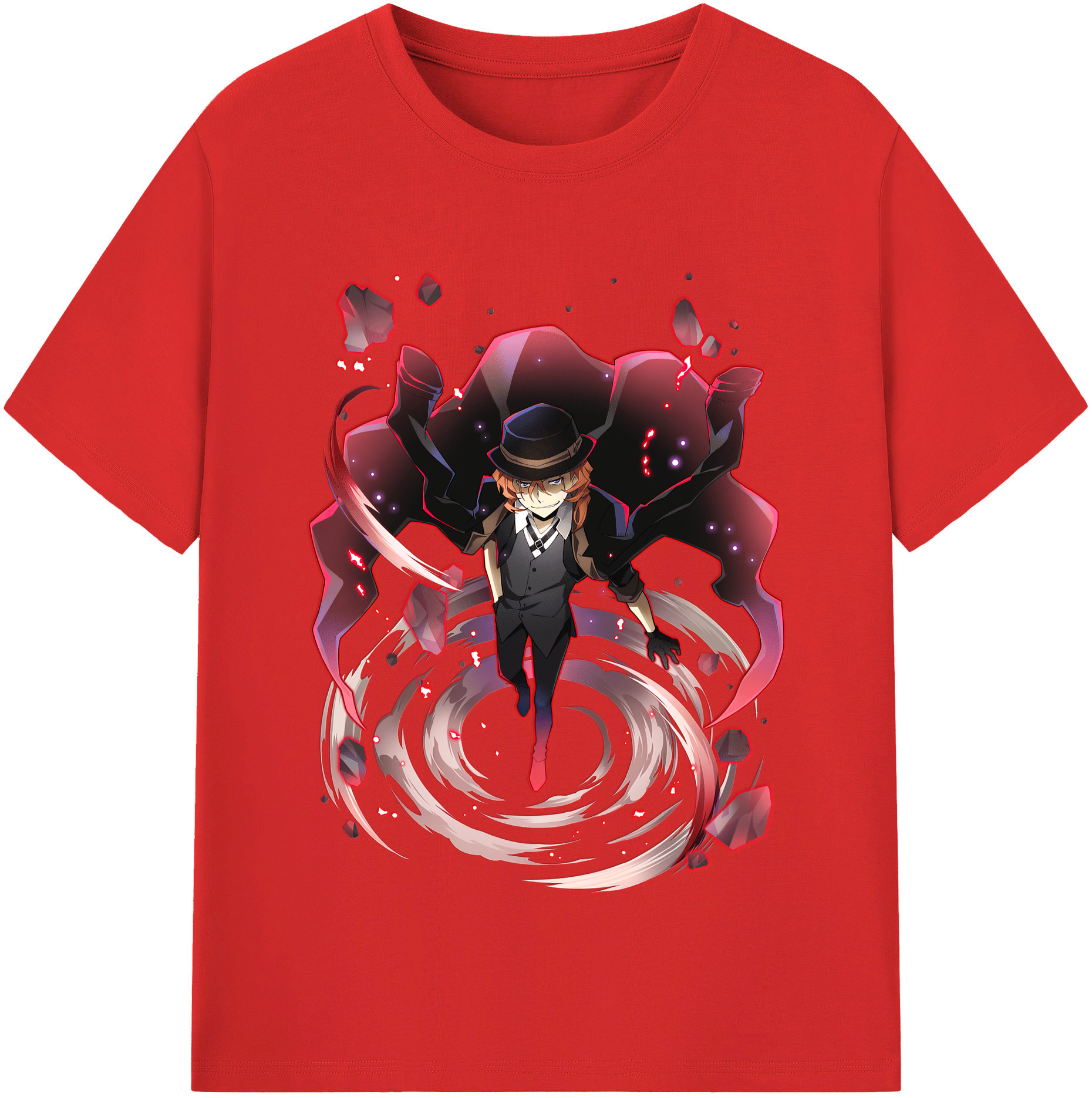 （画像用） 文豪ストレイドッグス Bungo Stray Dogs 綿100％半袖Tシャツ（フロントプリント）
