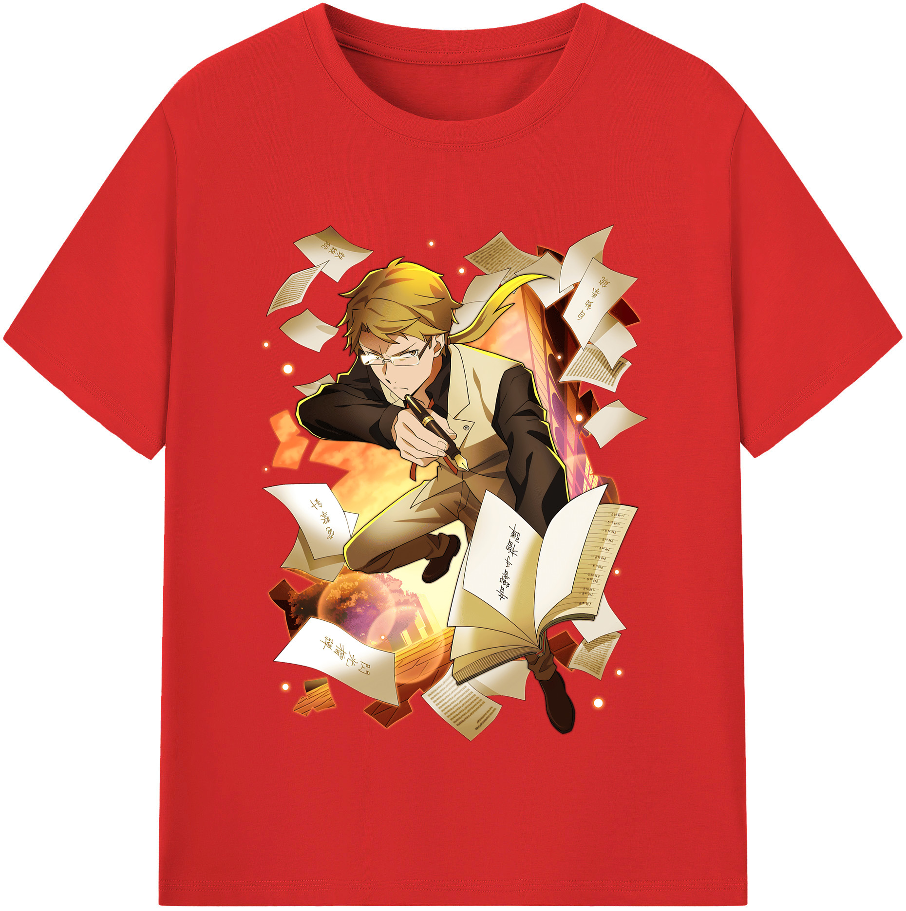 （画像用） 文豪ストレイドッグス Bungo Stray Dogs 綿100％半袖Tシャツ（フロントプリント）