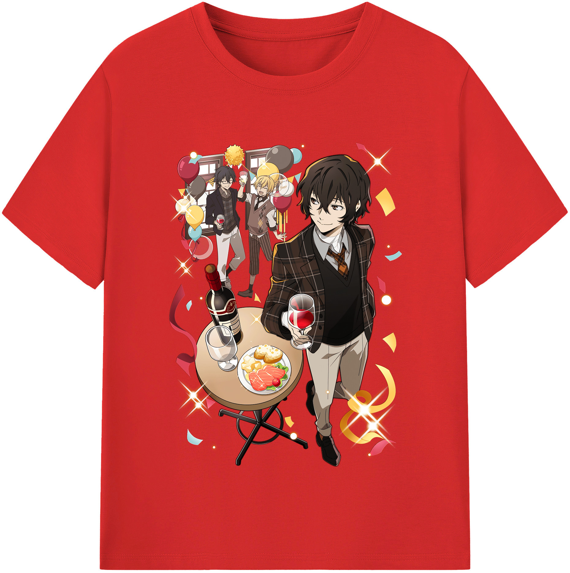 （画像用） 文豪ストレイドッグス Bungo Stray Dogs 綿100％半袖Tシャツ（フロントプリント）