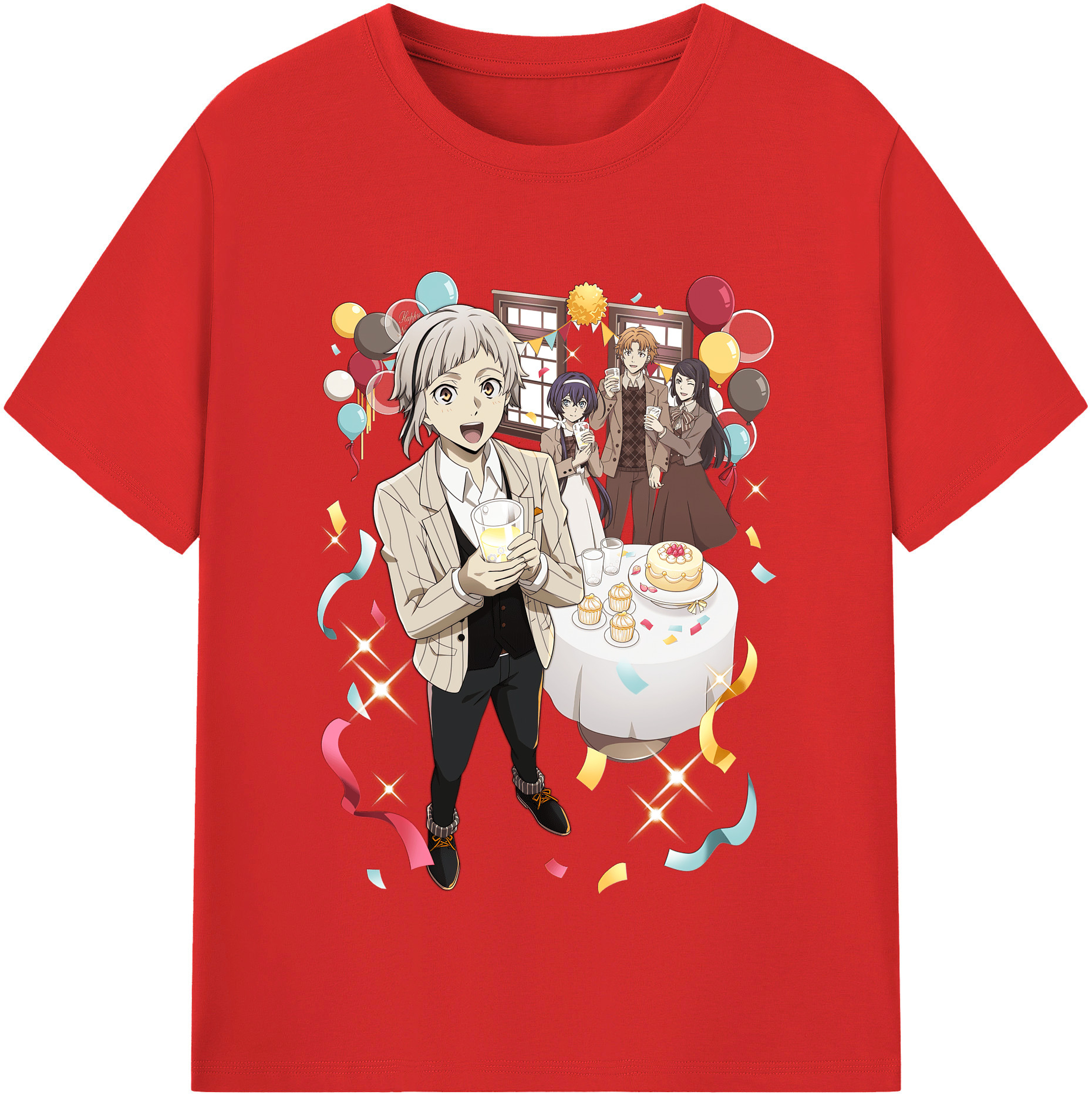 （画像用） 文豪ストレイドッグス Bungo Stray Dogs 綿100％半袖Tシャツ（フロントプリント）