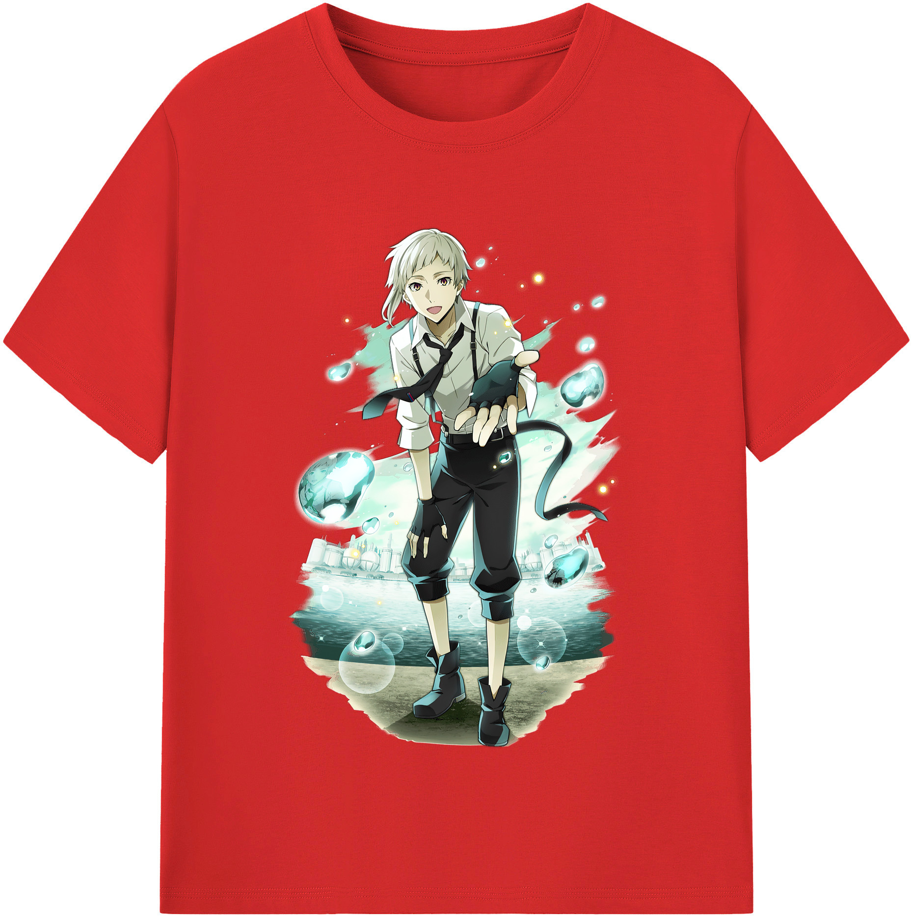 （画像用） 文豪ストレイドッグス Bungo Stray Dogs 綿100％半袖Tシャツ（フロントプリント）