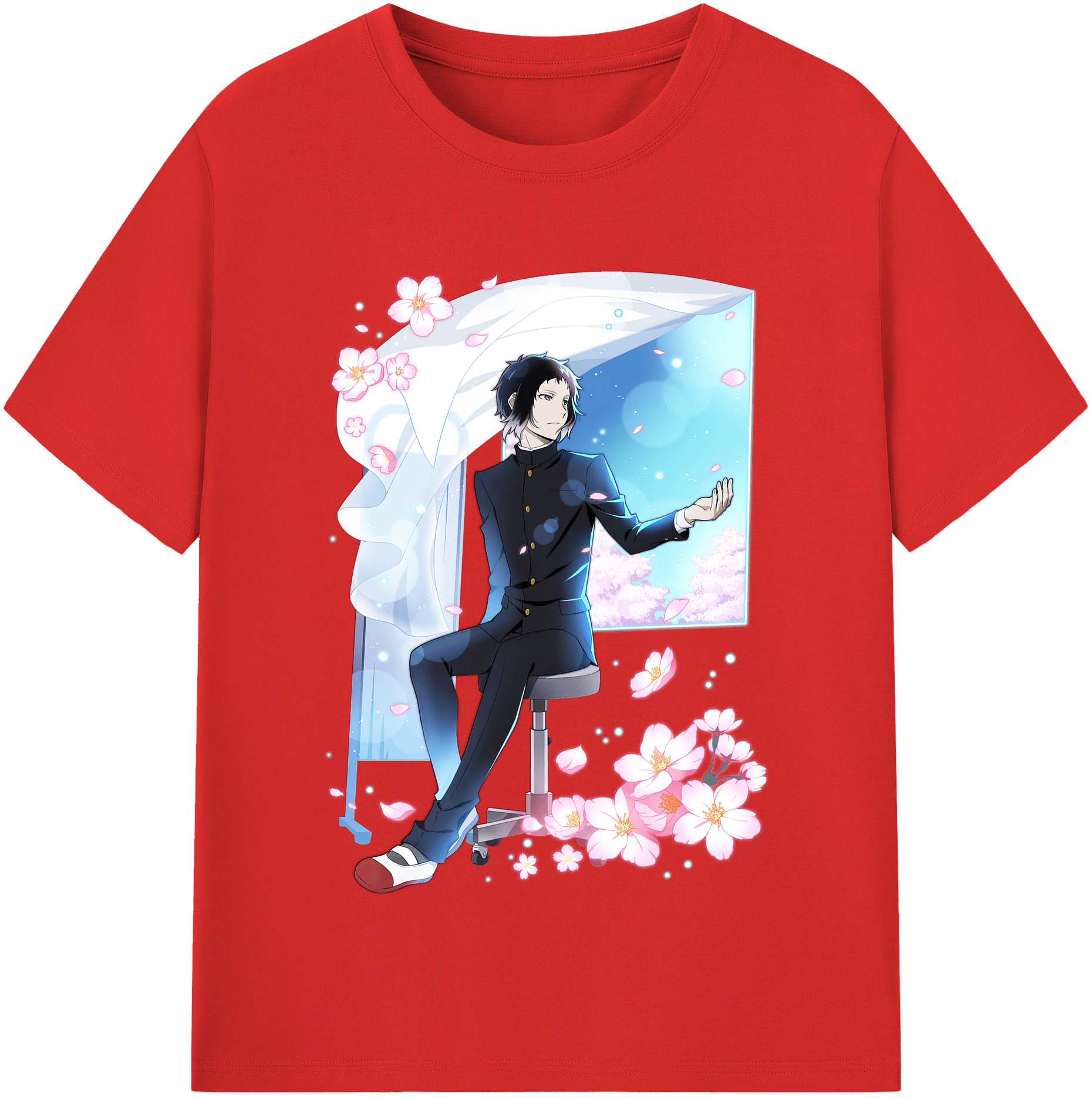 （画像用） 文豪ストレイドッグス Bungo Stray Dogs 綿100％半袖Tシャツ（フロントプリント）