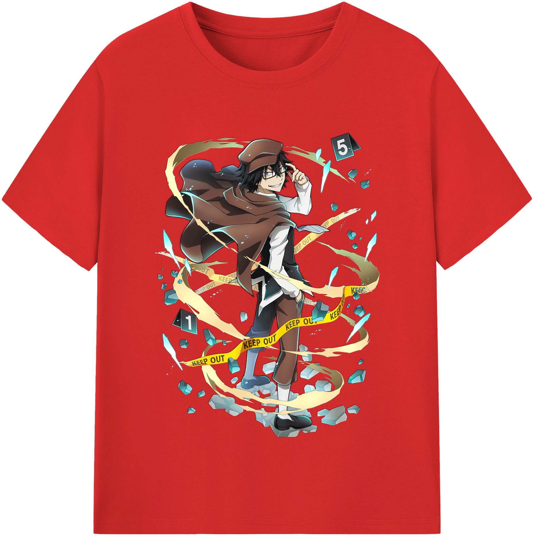 （画像用） 文豪ストレイドッグス Bungo Stray Dogs 綿100％半袖Tシャツ（フロントプリント）