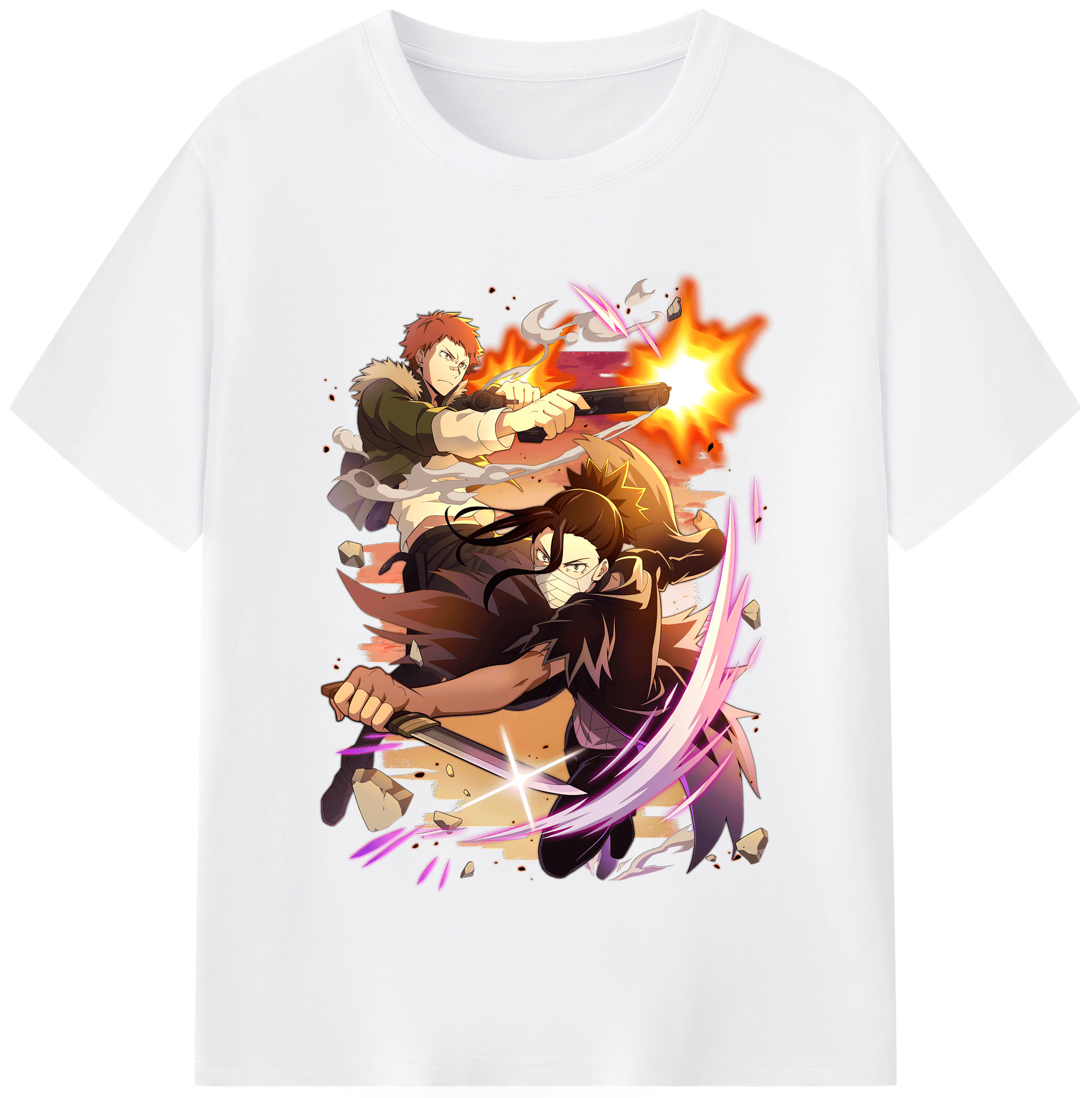 （画像用） 文豪ストレイドッグス Bungo Stray Dogs 綿100％半袖Tシャツ（フロントプリント）