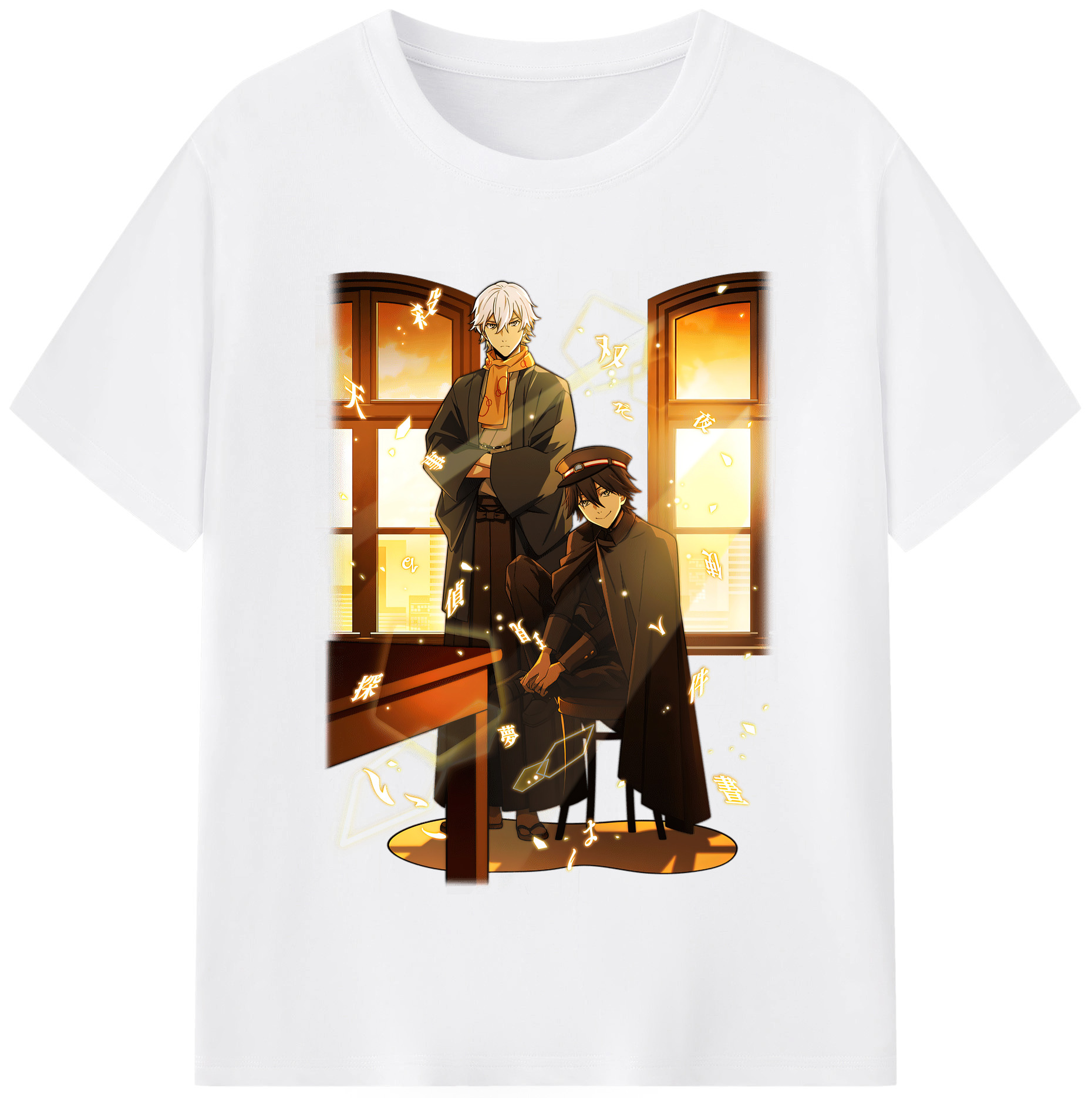 （画像用） 文豪ストレイドッグス Bungo Stray Dogs 綿100％半袖Tシャツ（フロントプリント）