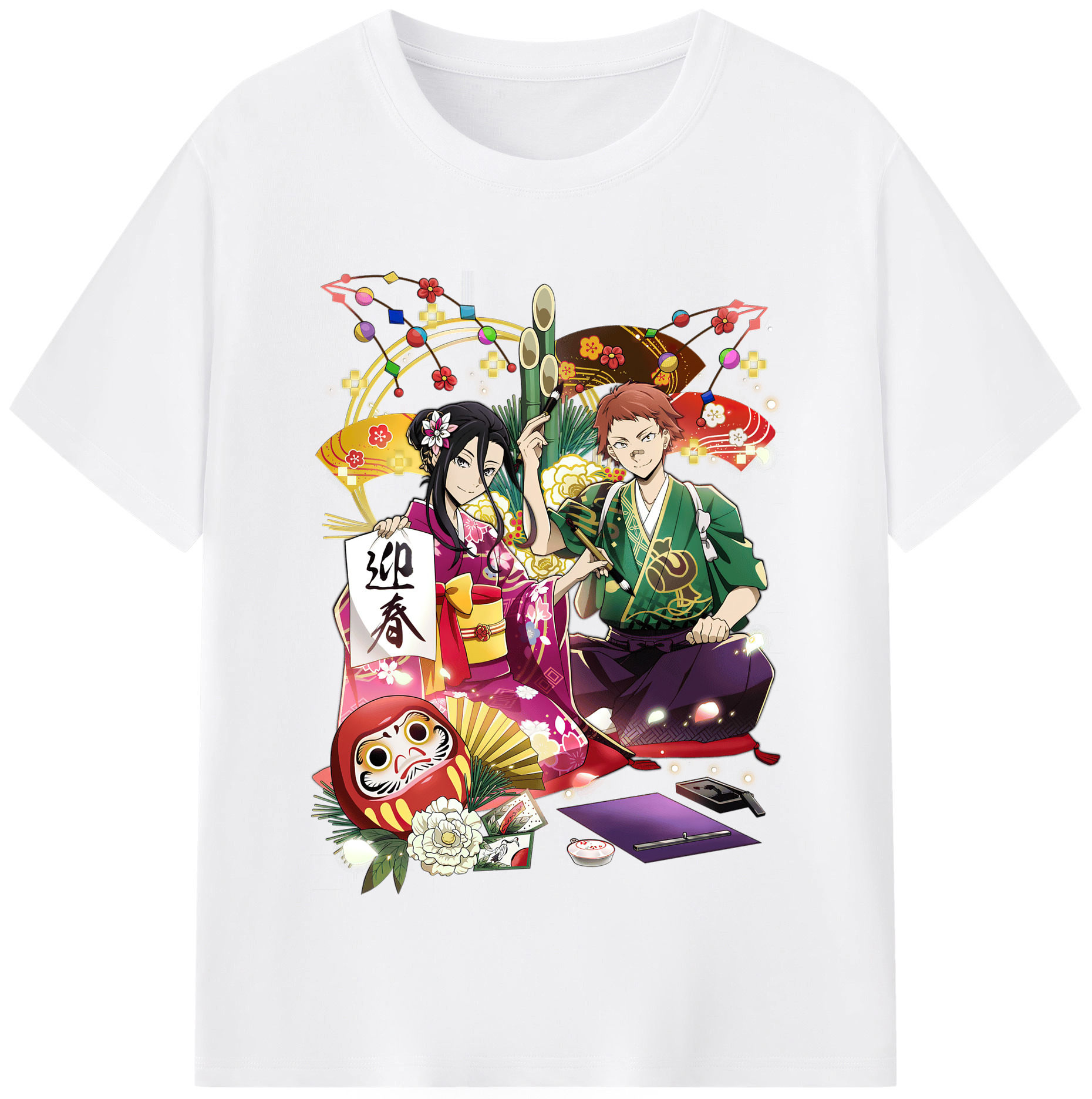 （画像用） 文豪ストレイドッグス Bungo Stray Dogs 綿100％半袖Tシャツ（フロントプリント）