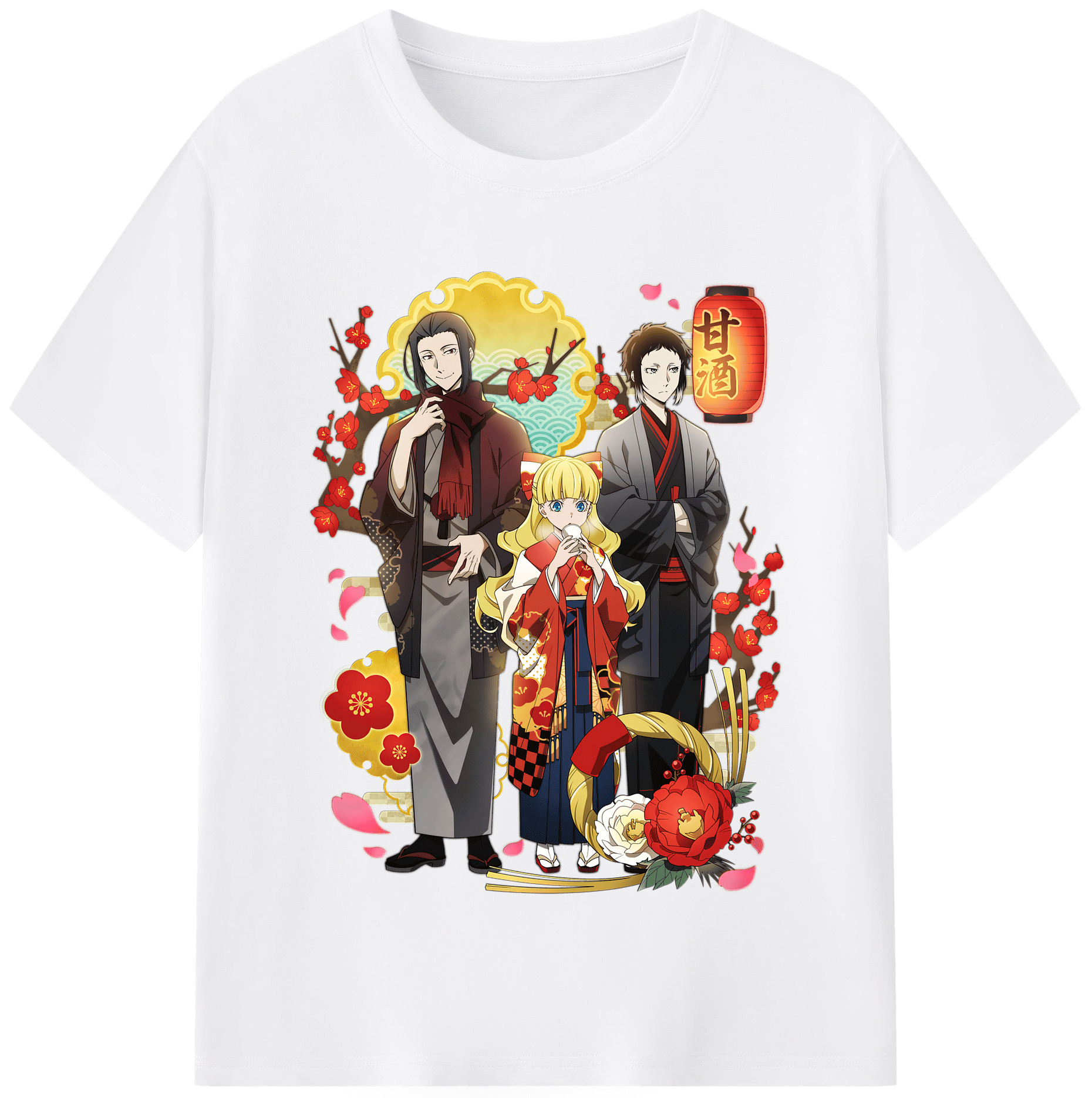 （画像用） 文豪ストレイドッグス Bungo Stray Dogs 綿100％半袖Tシャツ（フロントプリント）