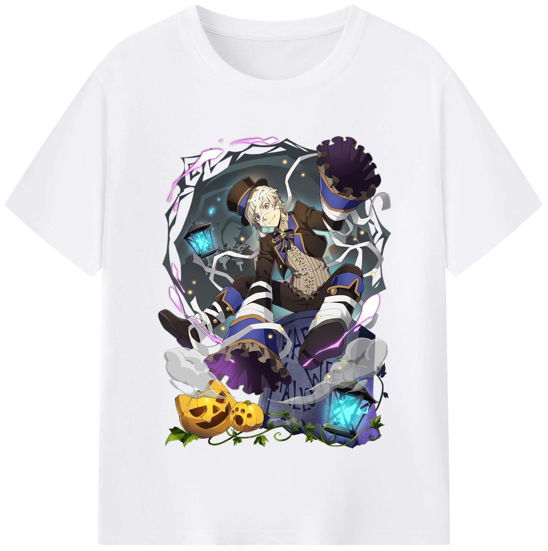 （画像用） 文豪ストレイドッグス Bungo Stray Dogs 綿100％半袖Tシャツ（フロントプリント）