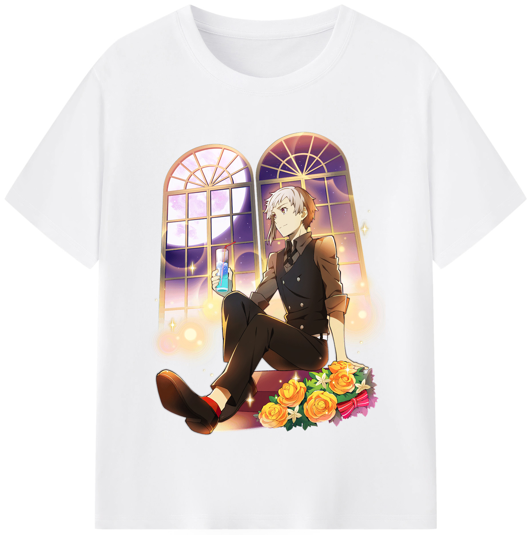 （画像用） 文豪ストレイドッグス Bungo Stray Dogs 綿100％半袖Tシャツ（フロントプリント）
