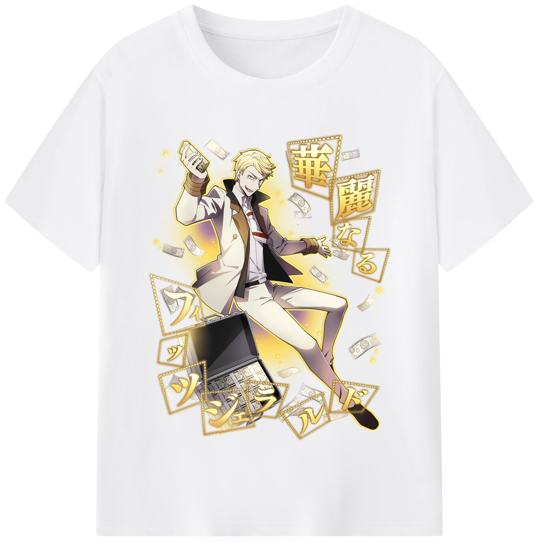 （画像用） 文豪ストレイドッグス Bungo Stray Dogs 綿100％半袖Tシャツ（フロントプリント）