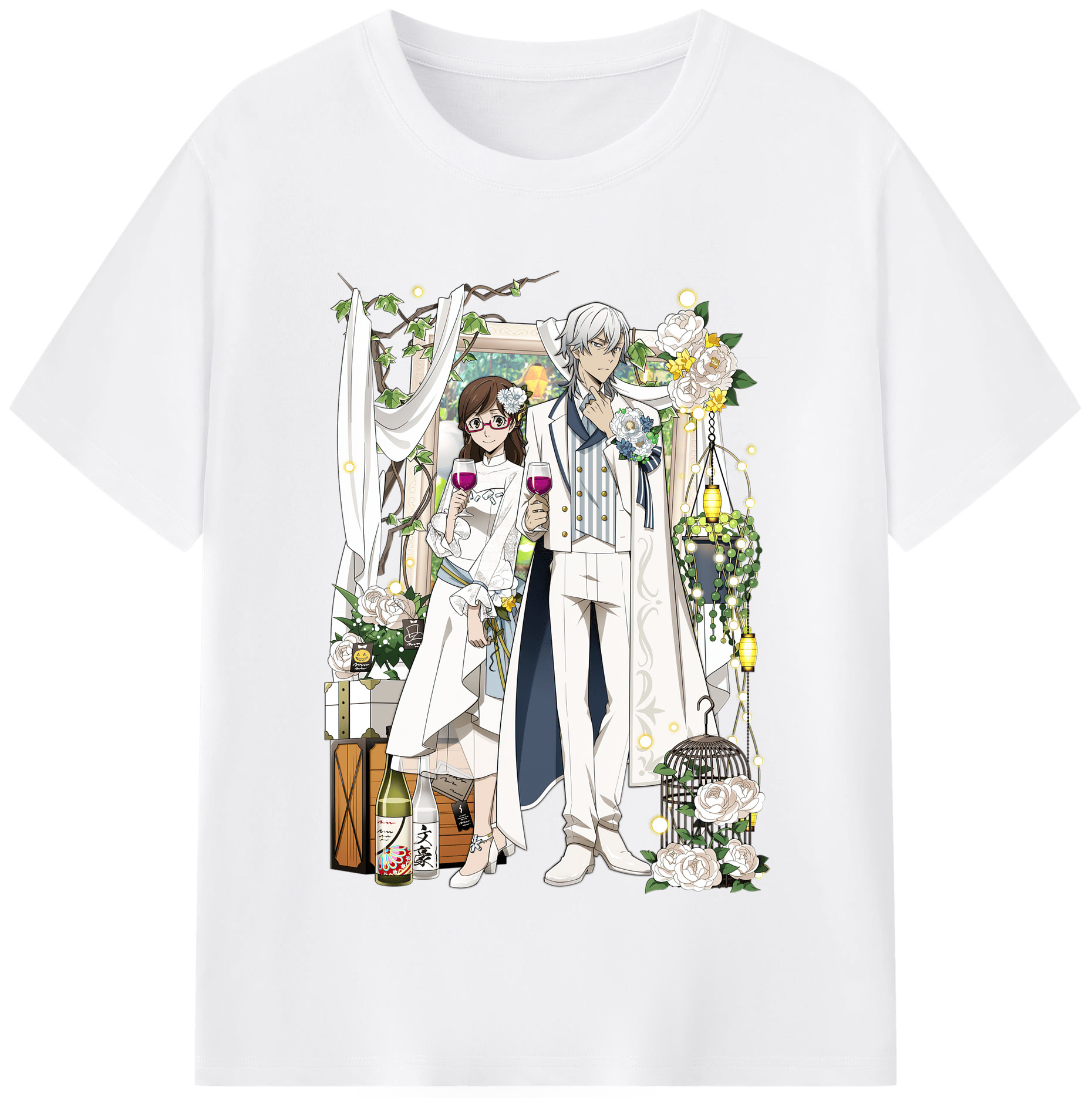 （画像用） 文豪ストレイドッグス Bungo Stray Dogs 綿100％半袖Tシャツ（フロントプリント）