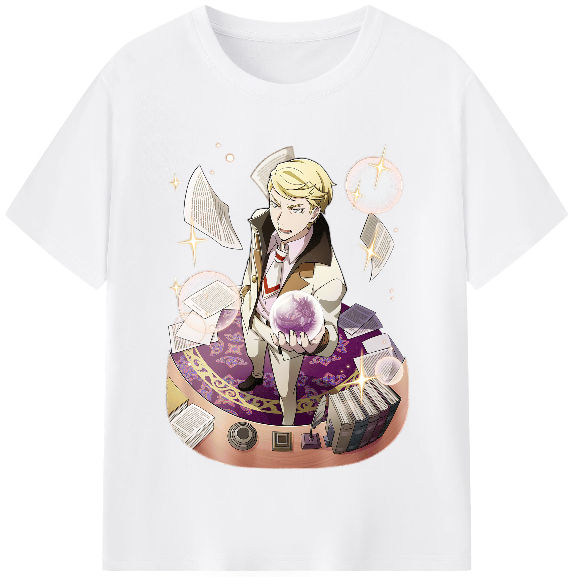 （画像用） 文豪ストレイドッグス Bungo Stray Dogs 綿100％半袖Tシャツ（フロントプリント）