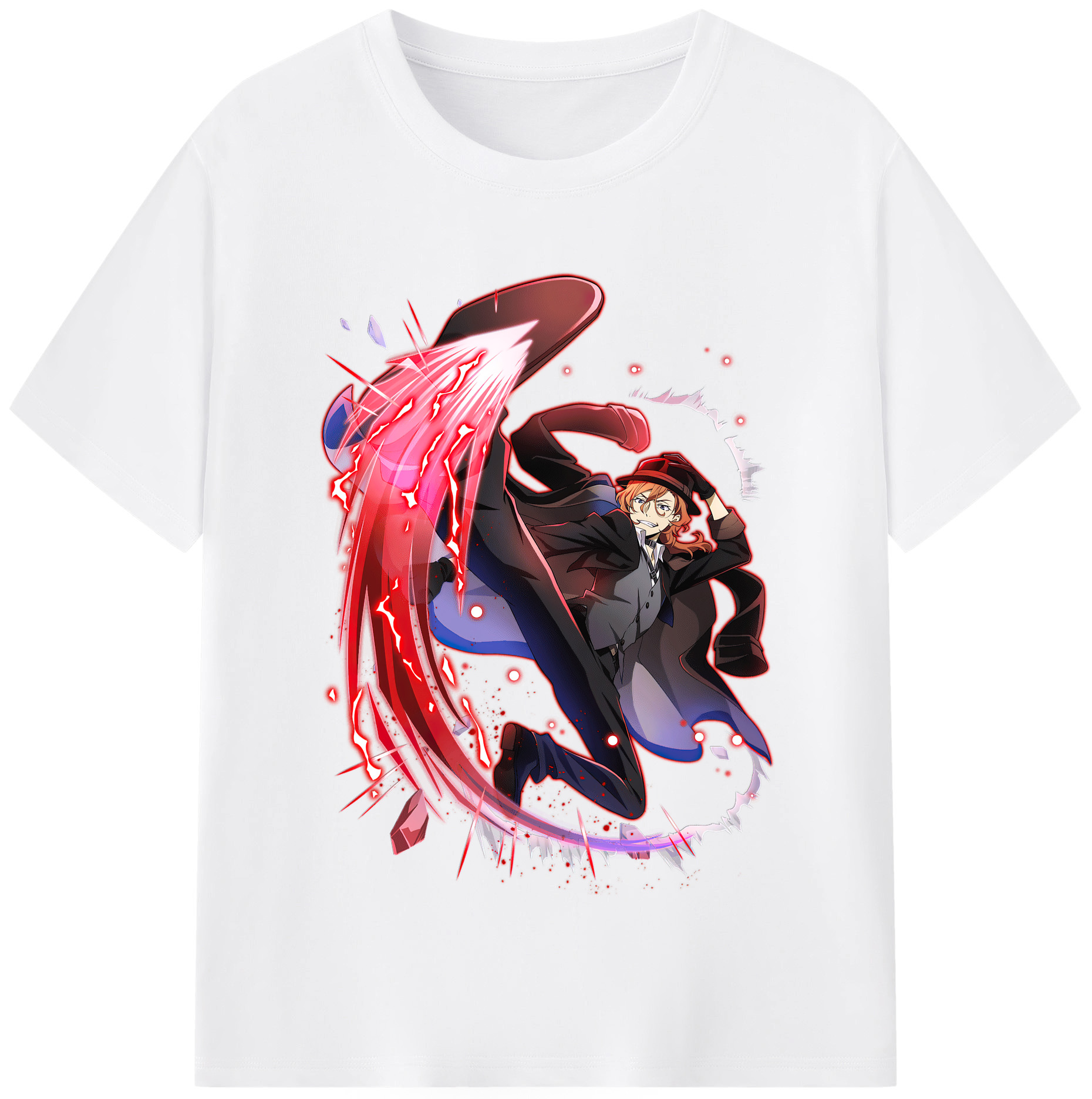 （画像用） 文豪ストレイドッグス Bungo Stray Dogs 綿100％半袖Tシャツ（フロントプリント）