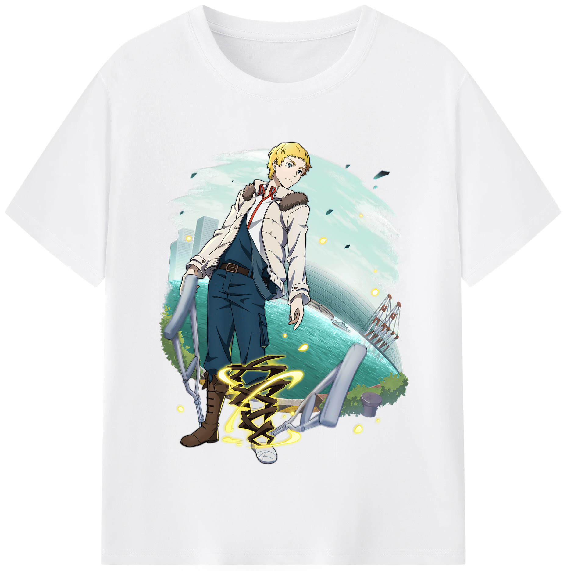 （画像用） 文豪ストレイドッグス Bungo Stray Dogs 綿100％半袖Tシャツ（フロントプリント）