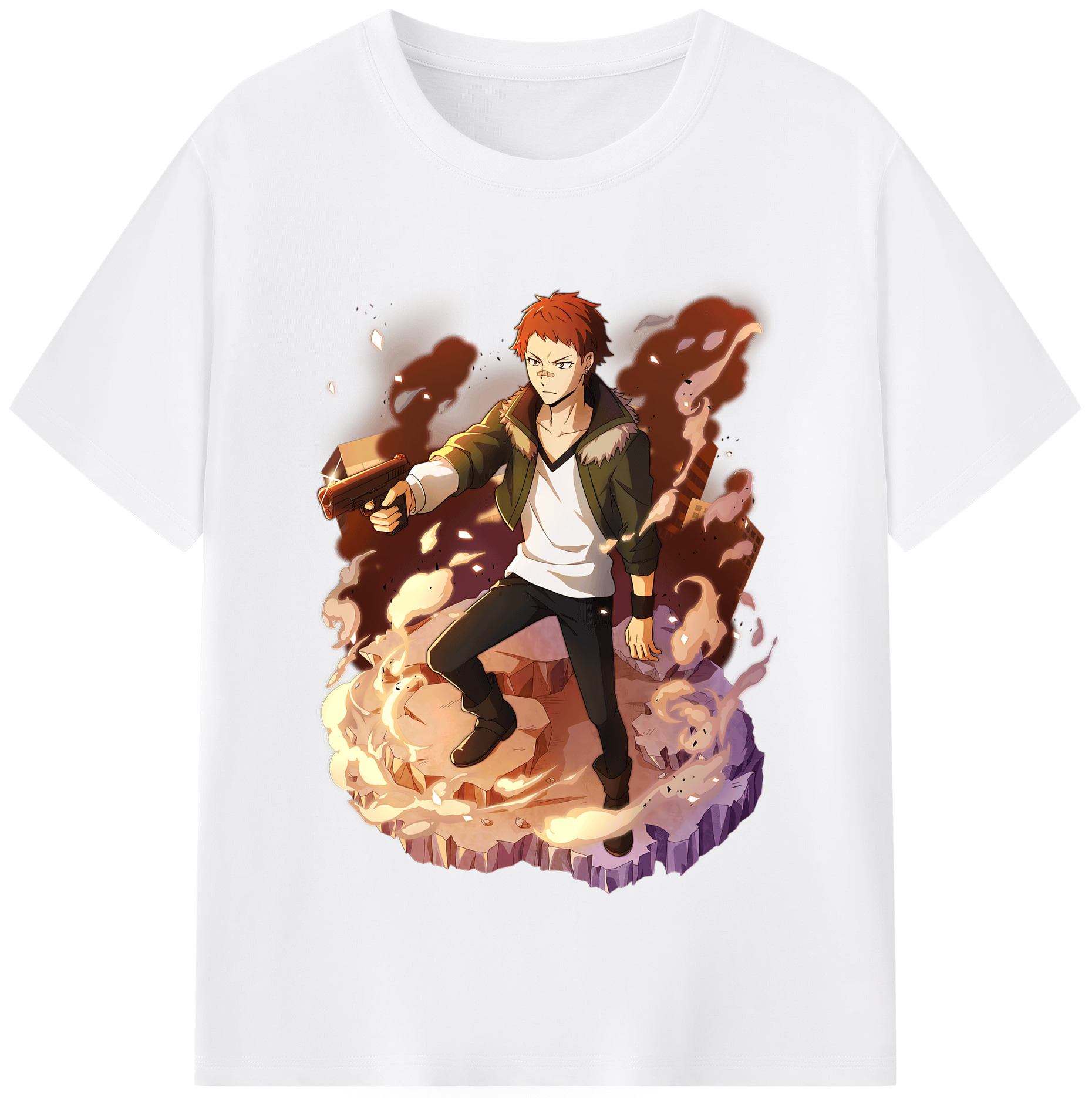 （画像用） 文豪ストレイドッグス Bungo Stray Dogs 綿100％半袖Tシャツ（フロントプリント）