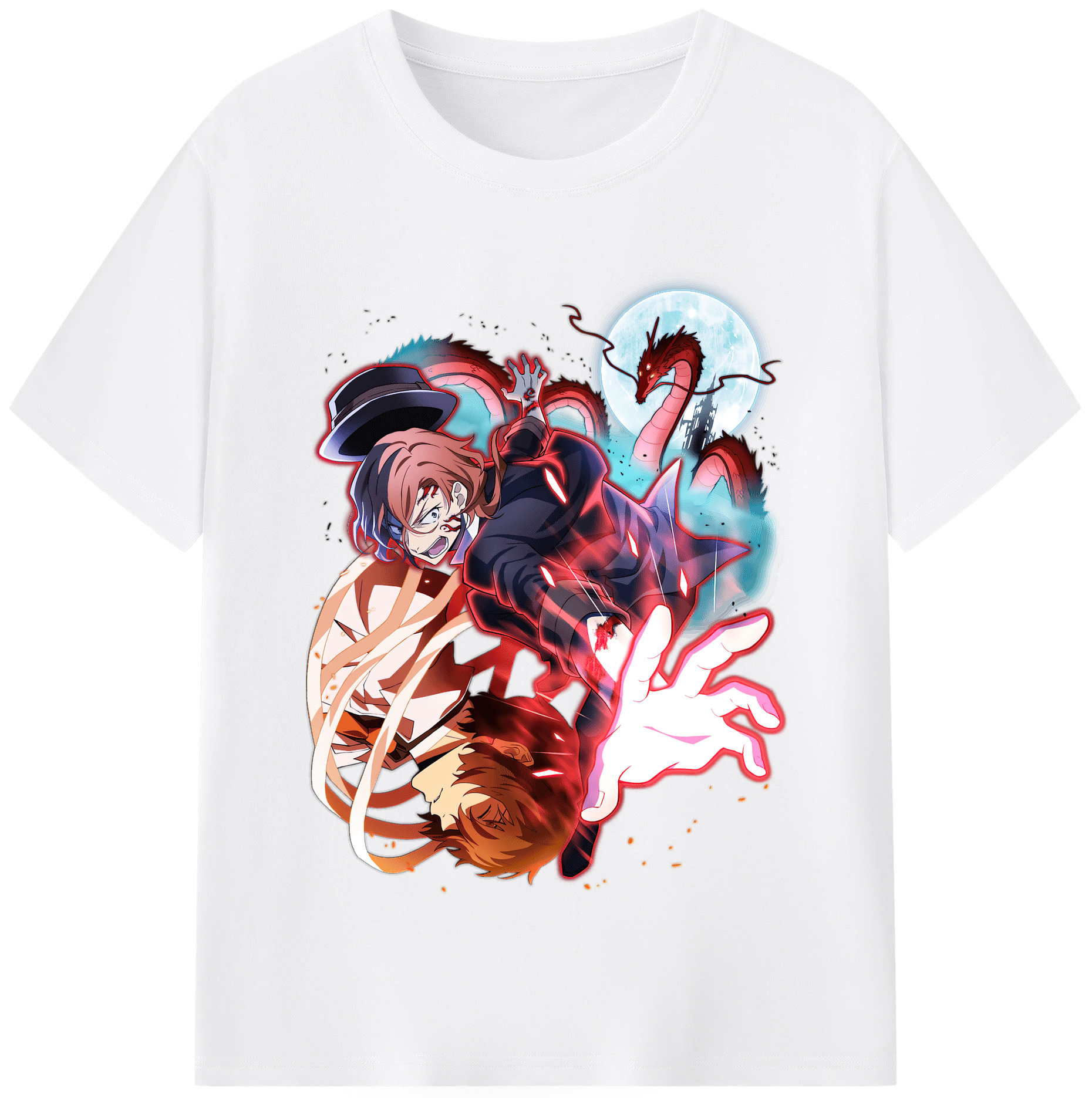 （画像用） 文豪ストレイドッグス Bungo Stray Dogs 綿100％半袖Tシャツ（フロントプリント）