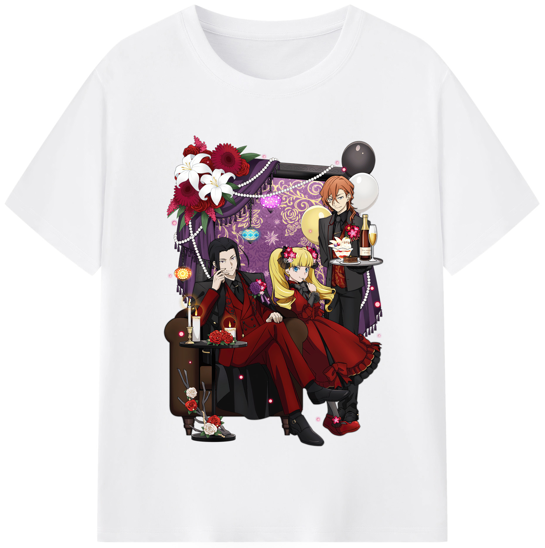 （画像用） 文豪ストレイドッグス Bungo Stray Dogs 綿100％半袖Tシャツ（フロントプリント）