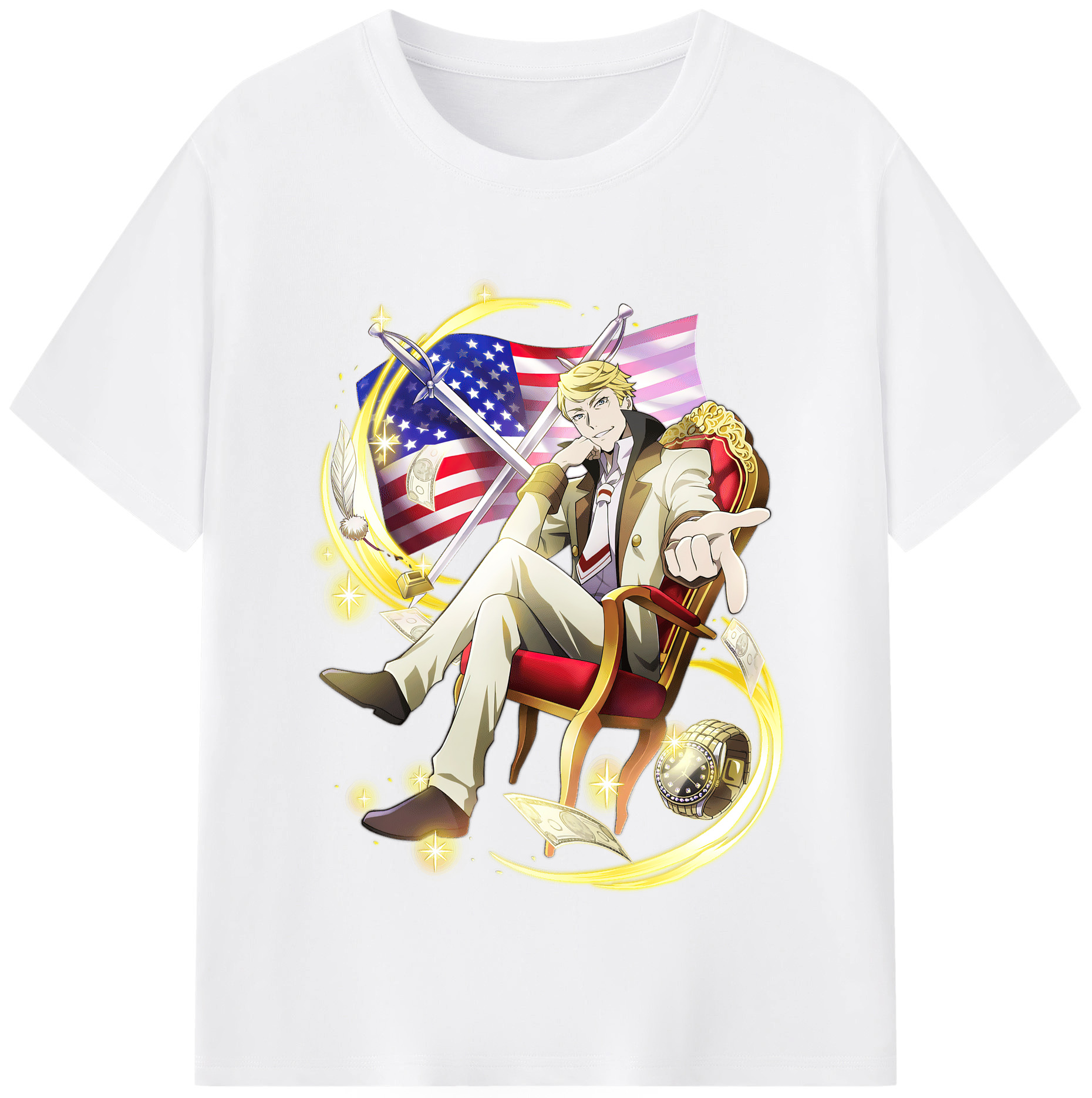 （画像用） 文豪ストレイドッグス Bungo Stray Dogs 綿100％半袖Tシャツ（フロントプリント）