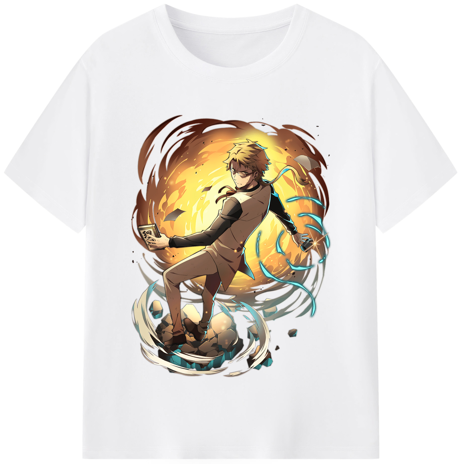 （画像用） 文豪ストレイドッグス Bungo Stray Dogs 綿100％半袖Tシャツ（フロントプリント）