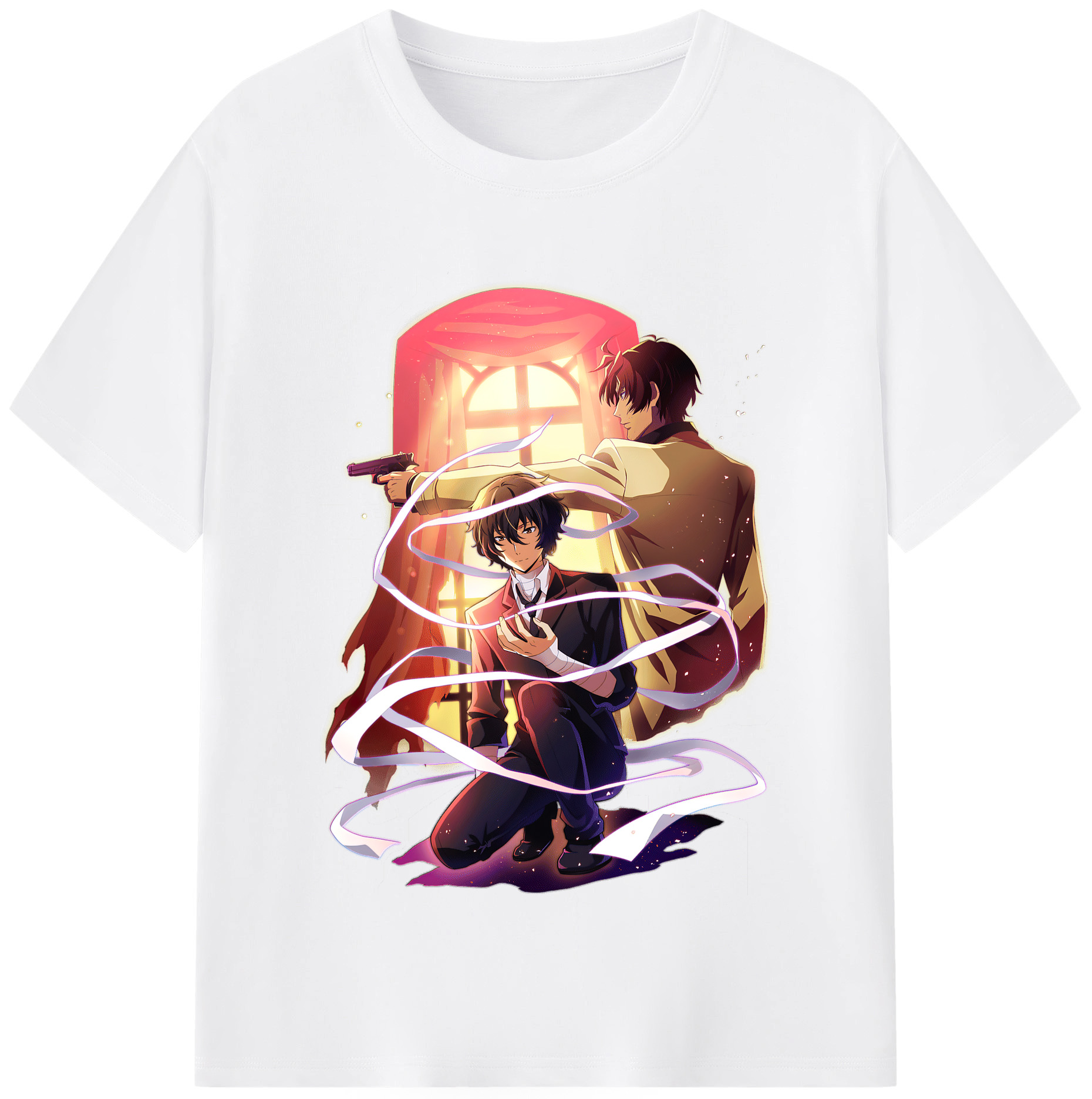 （画像用） 文豪ストレイドッグス Bungo Stray Dogs 綿100％半袖Tシャツ（フロントプリント）