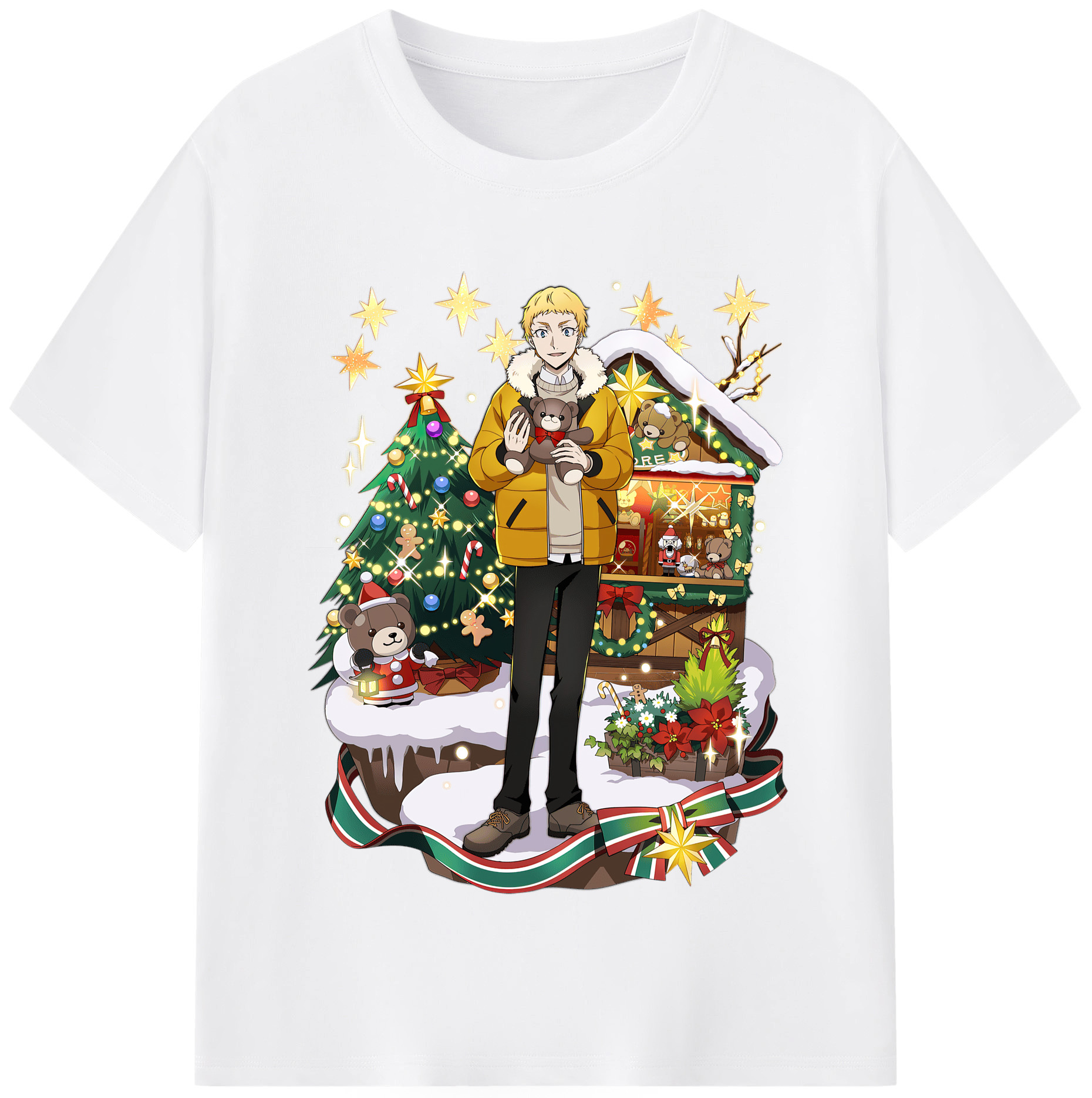（画像用） 文豪ストレイドッグス Bungo Stray Dogs 綿100％半袖Tシャツ（フロントプリント）
