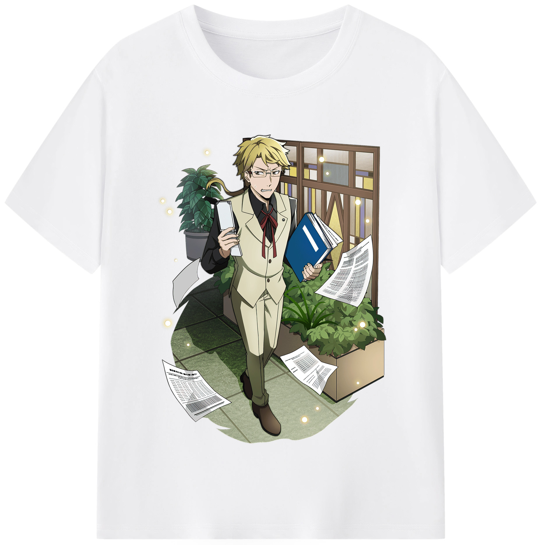 （画像用） 文豪ストレイドッグス Bungo Stray Dogs 綿100％半袖Tシャツ（フロントプリント）