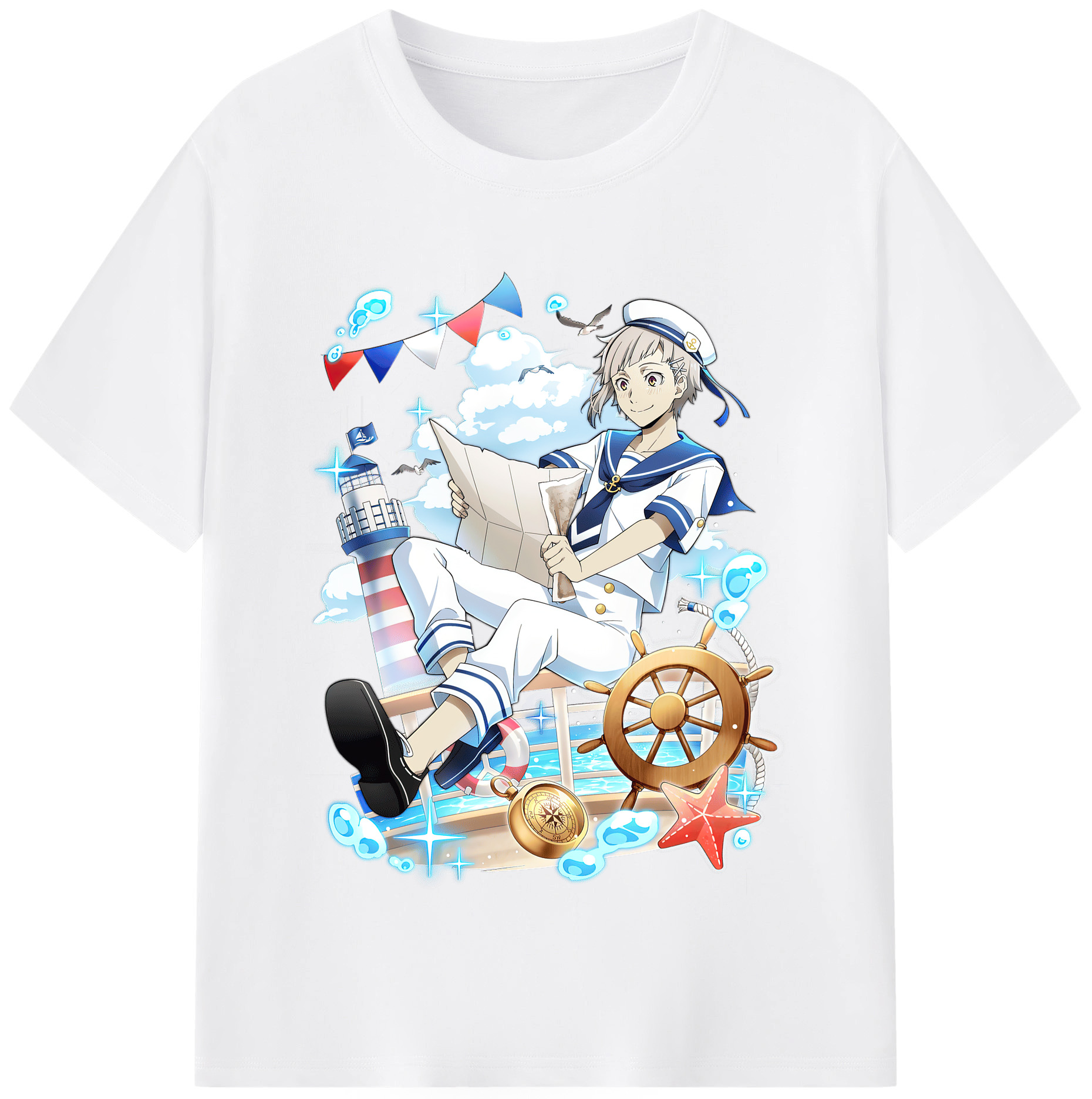 （画像用） 文豪ストレイドッグス Bungo Stray Dogs 綿100％半袖Tシャツ（フロントプリント）