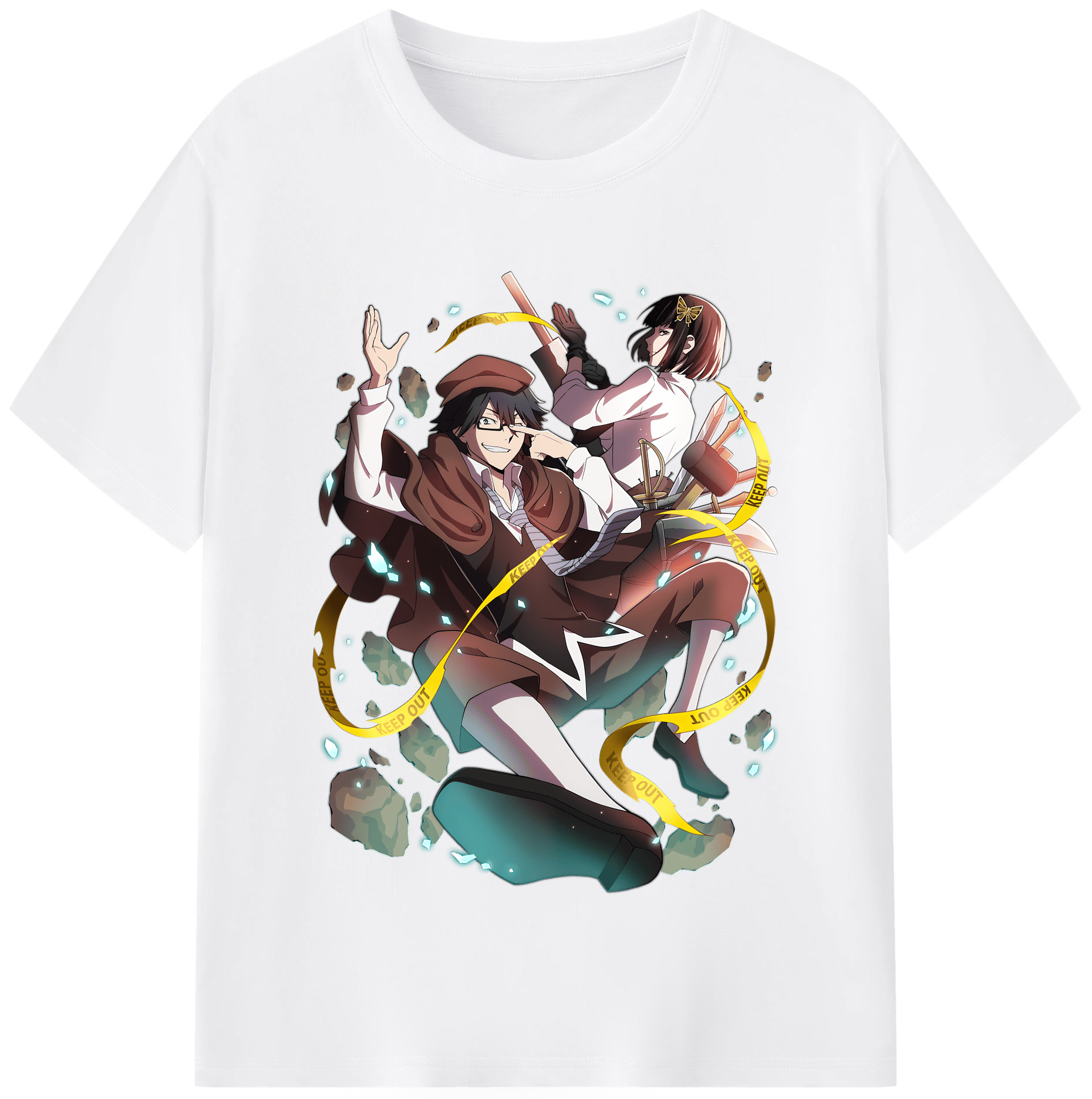 （画像用） 文豪ストレイドッグス Bungo Stray Dogs 綿100％半袖Tシャツ（フロントプリント）