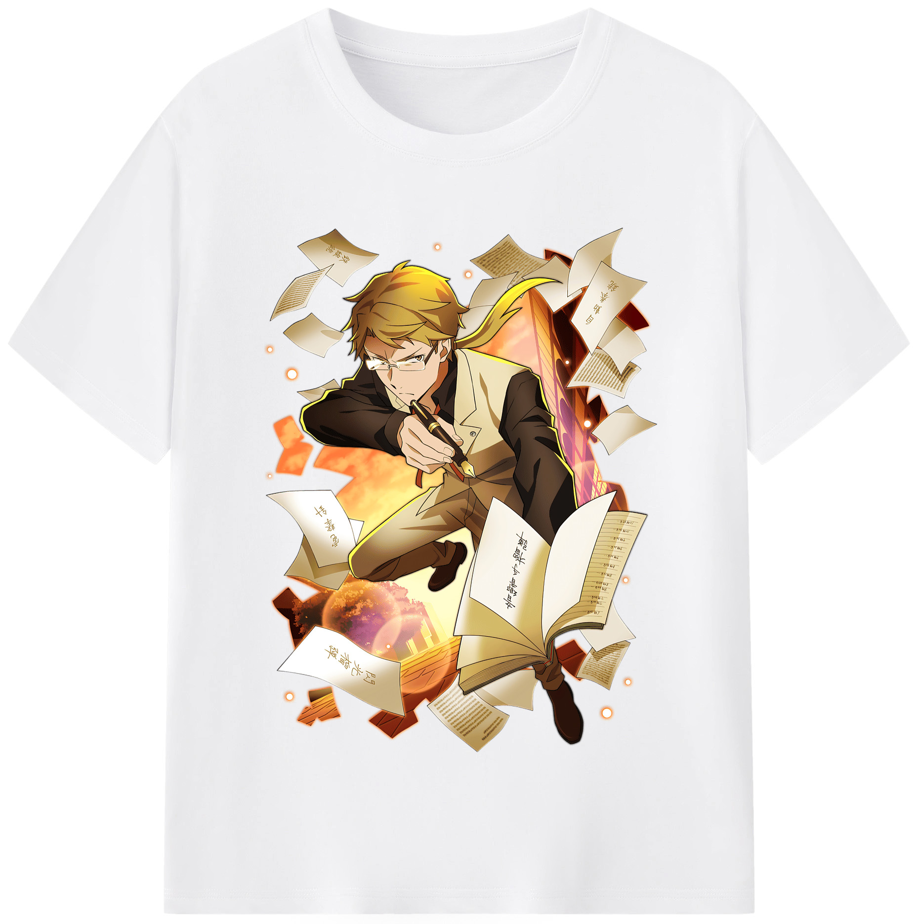 （画像用） 文豪ストレイドッグス Bungo Stray Dogs 綿100％半袖Tシャツ（フロントプリント）