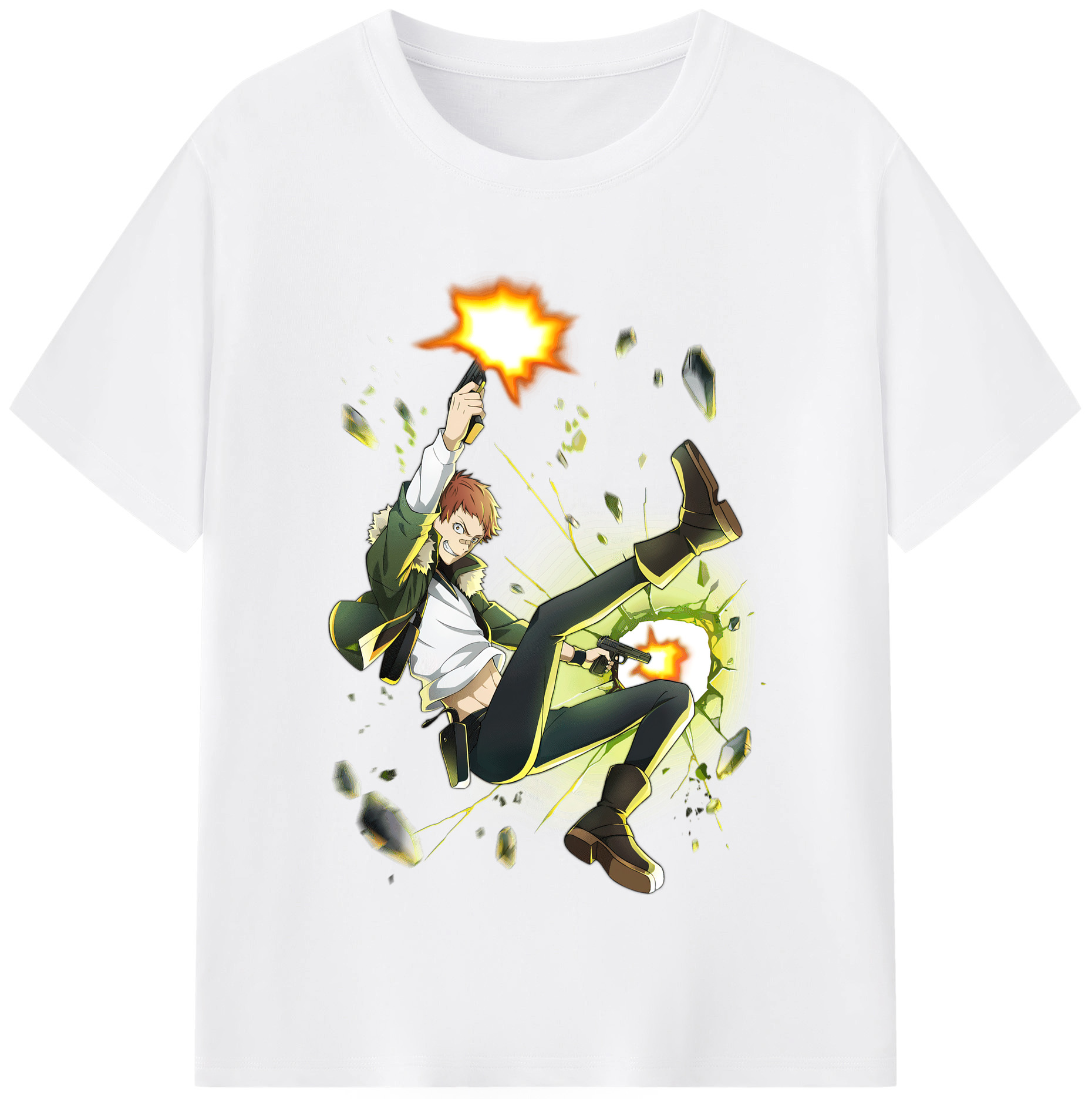 （画像用） 文豪ストレイドッグス Bungo Stray Dogs 綿100％半袖Tシャツ（フロントプリント）