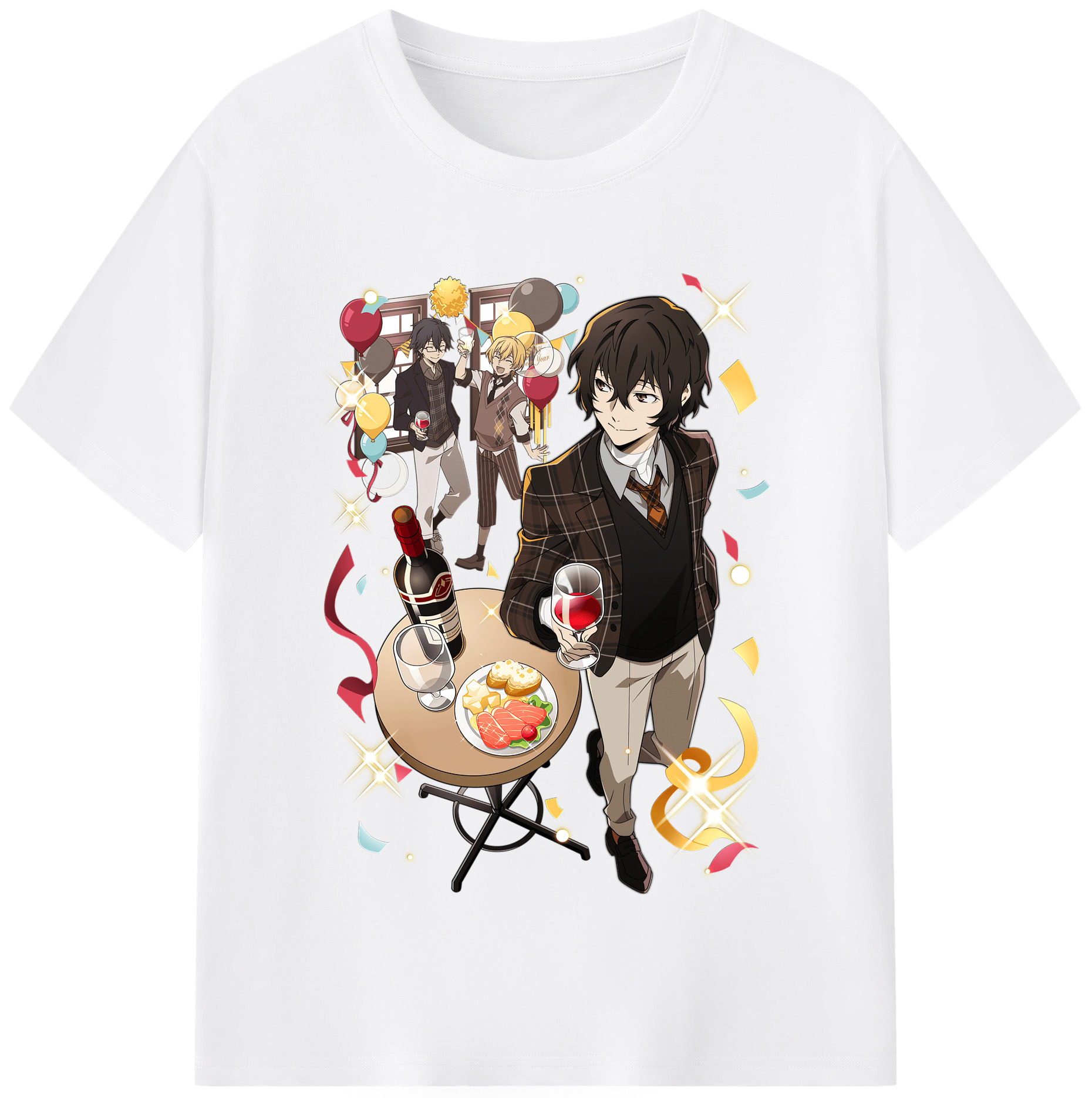 （画像用） 文豪ストレイドッグス Bungo Stray Dogs 綿100％半袖Tシャツ（フロントプリント）
