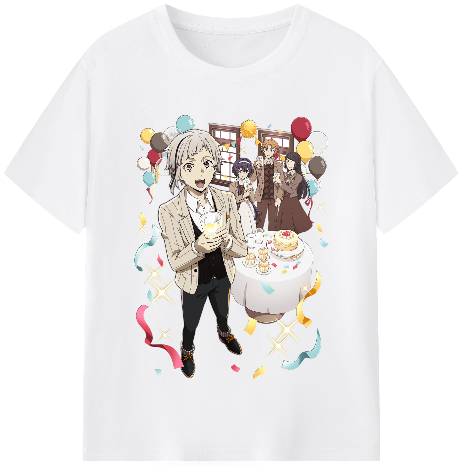 （画像用） 文豪ストレイドッグス Bungo Stray Dogs 綿100％半袖Tシャツ（フロントプリント）