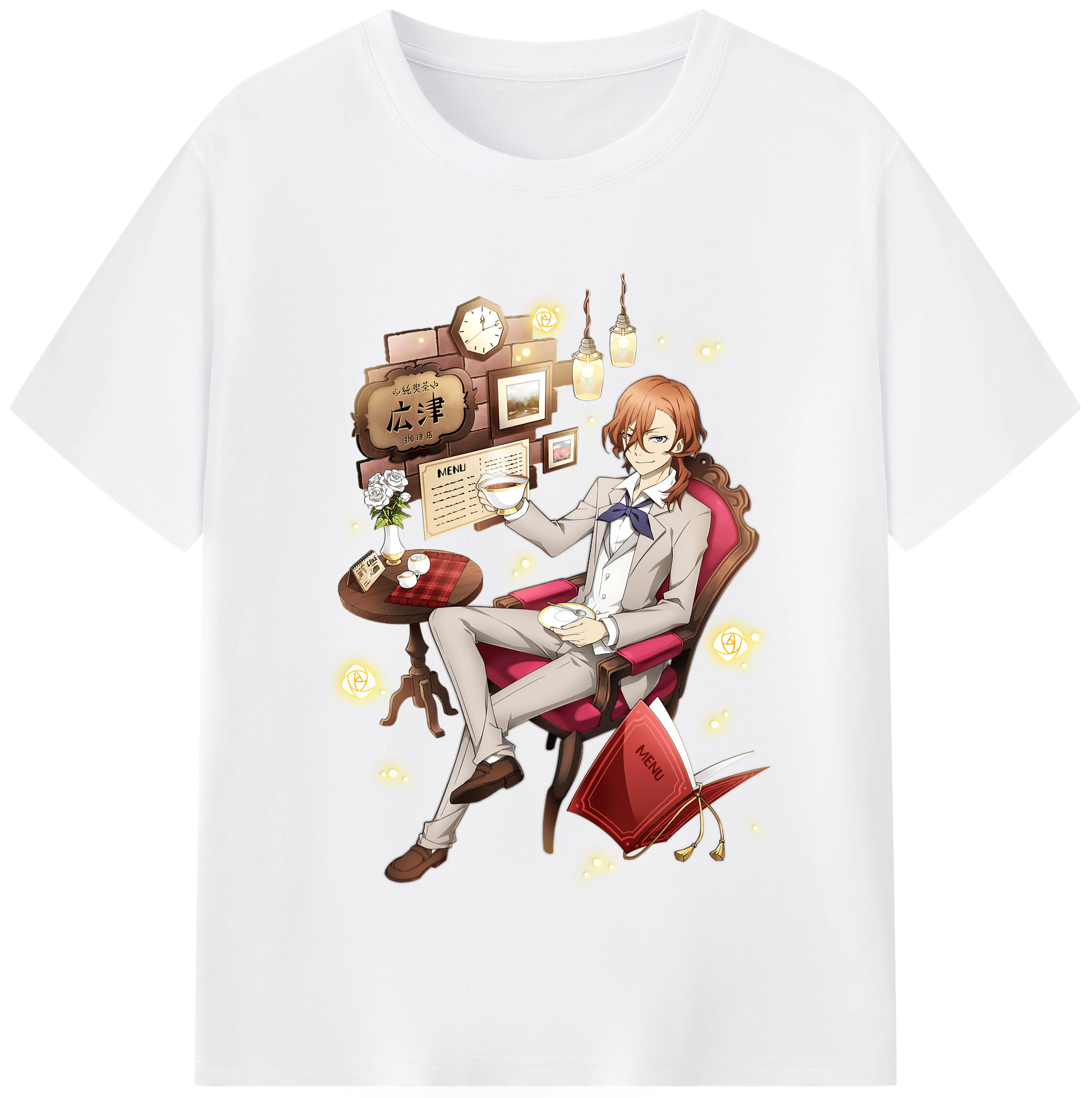（画像用） 文豪ストレイドッグス Bungo Stray Dogs 綿100％半袖Tシャツ（フロントプリント）