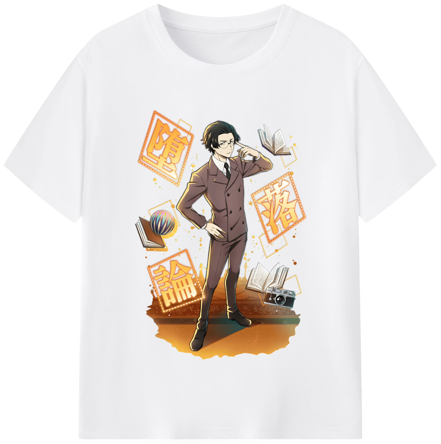 （画像用） 文豪ストレイドッグス Bungo Stray Dogs 綿100％半袖Tシャツ（フロントプリント）