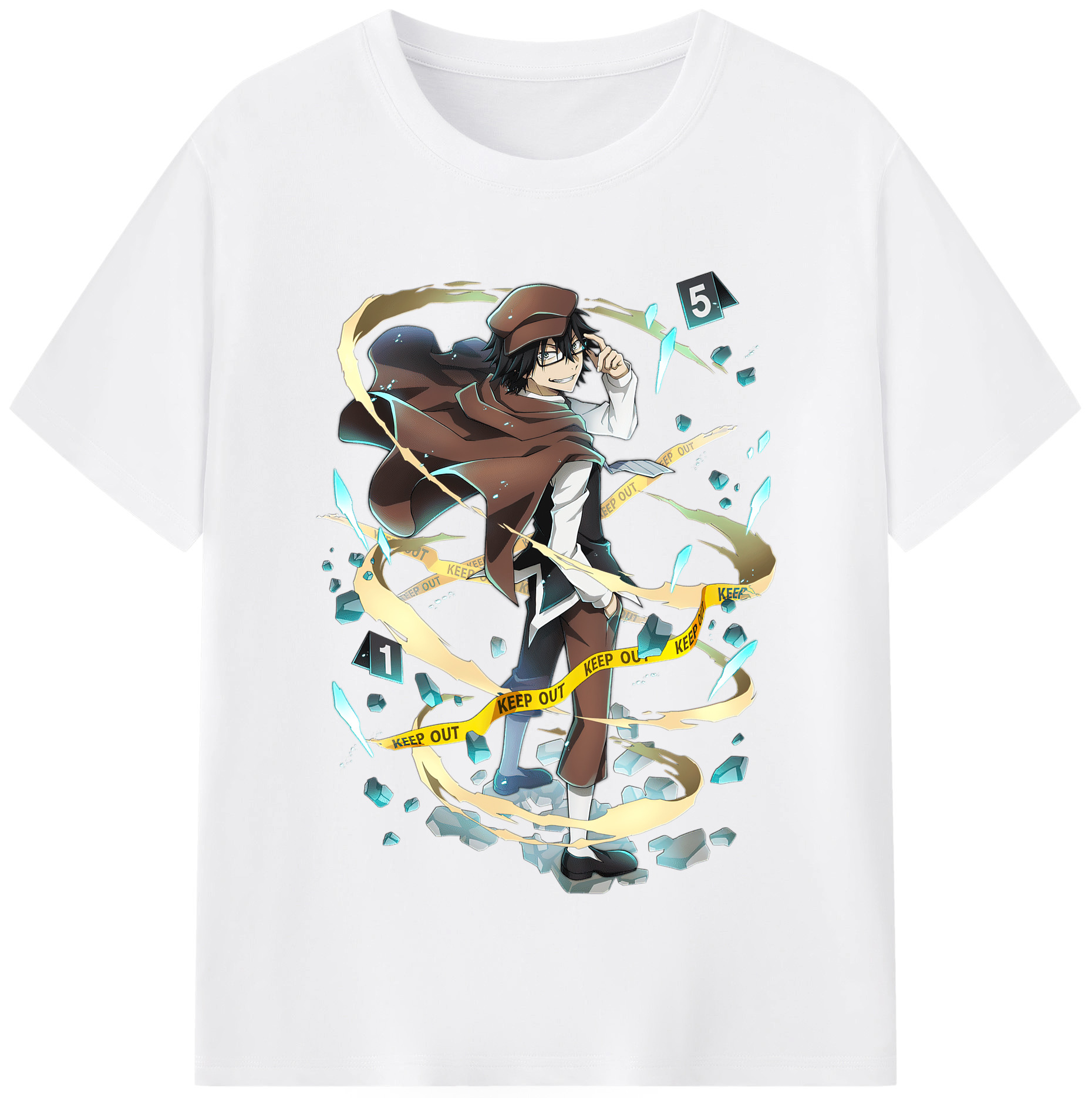 （画像用） 文豪ストレイドッグス Bungo Stray Dogs 綿100％半袖Tシャツ（フロントプリント）