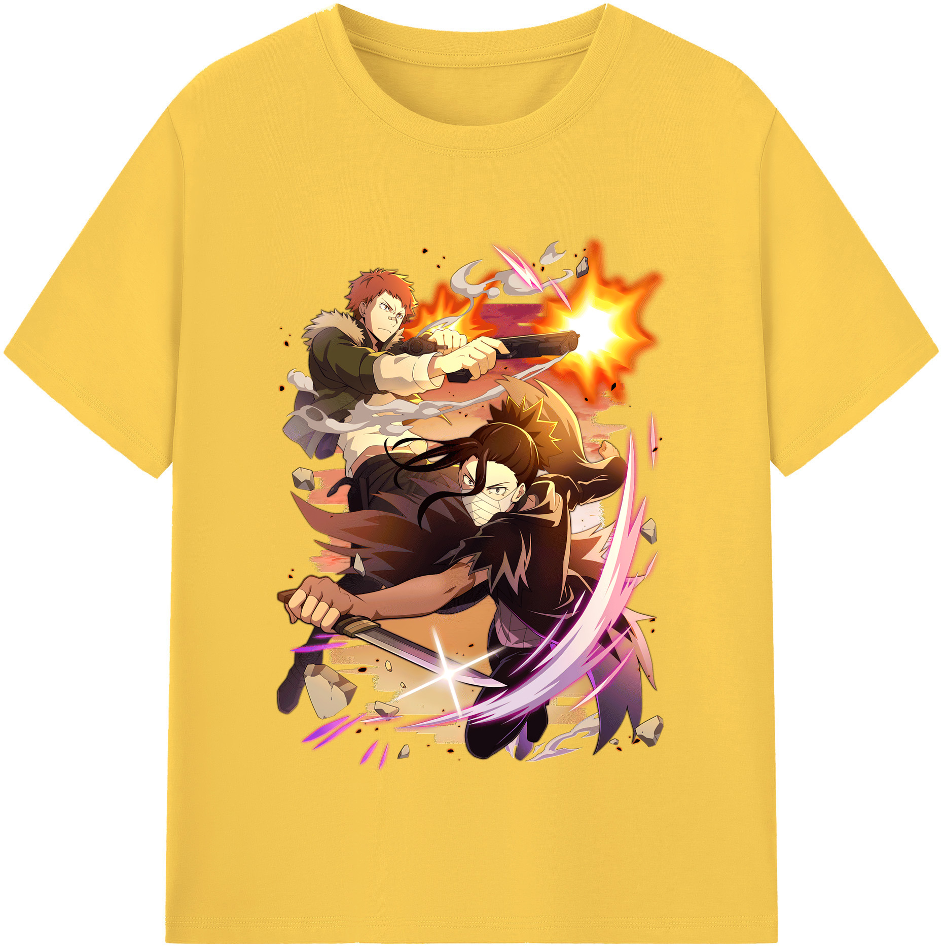 （画像用） 文豪ストレイドッグス Bungo Stray Dogs 綿100％半袖Tシャツ（フロントプリント）
