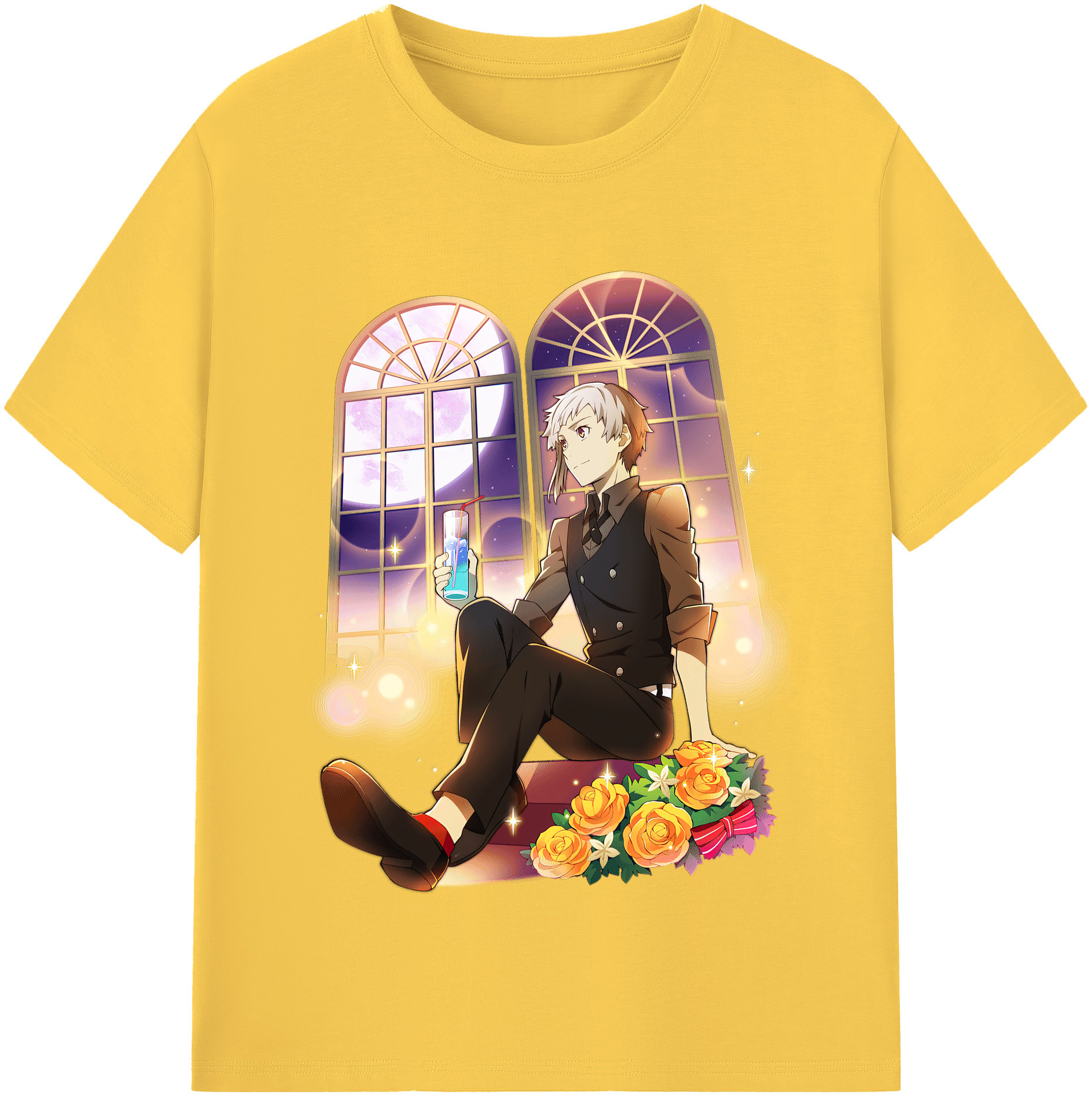 （画像用） 文豪ストレイドッグス Bungo Stray Dogs 綿100％半袖Tシャツ（フロントプリント）