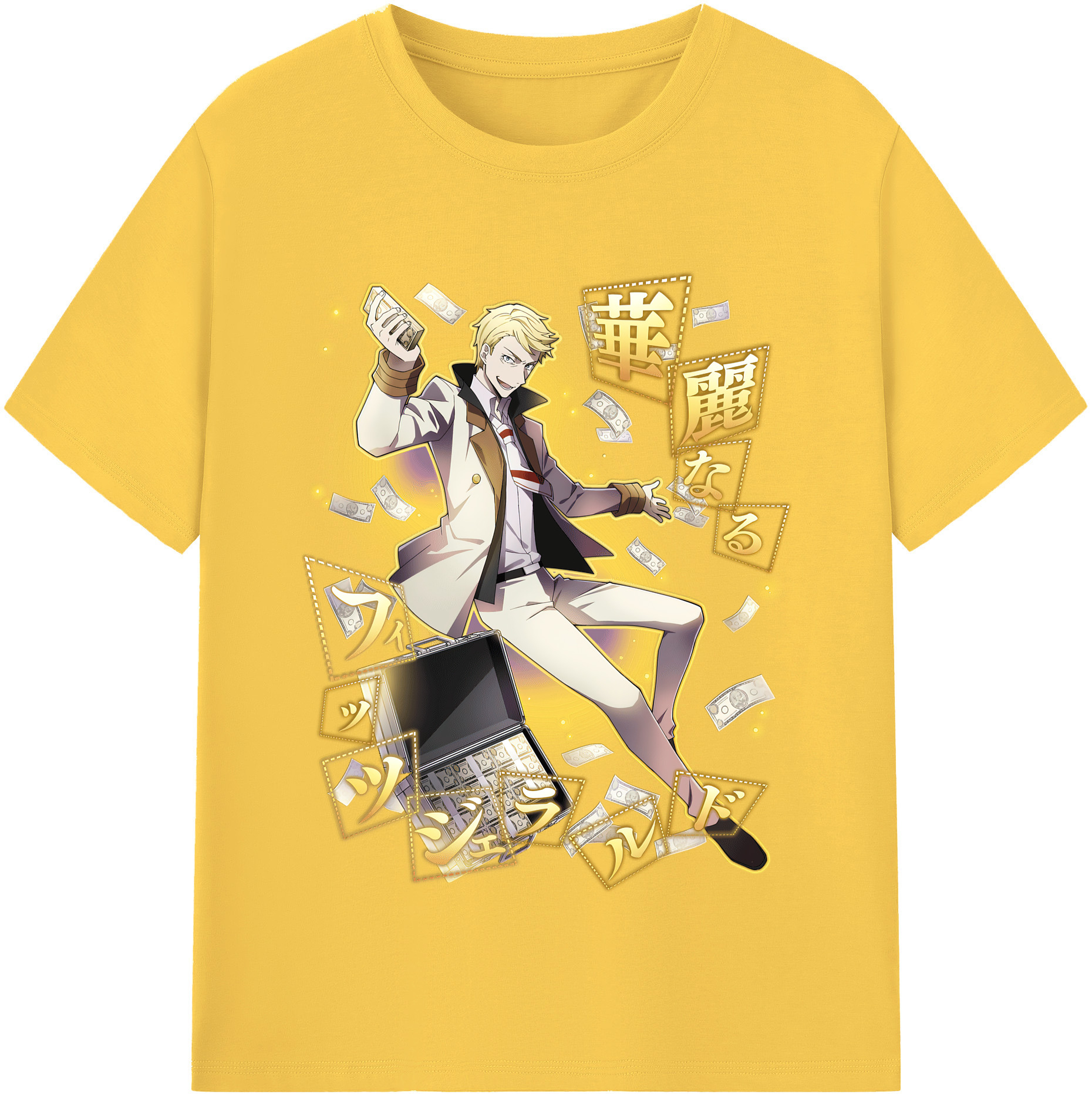 （画像用） 文豪ストレイドッグス Bungo Stray Dogs 綿100％半袖Tシャツ（フロントプリント）