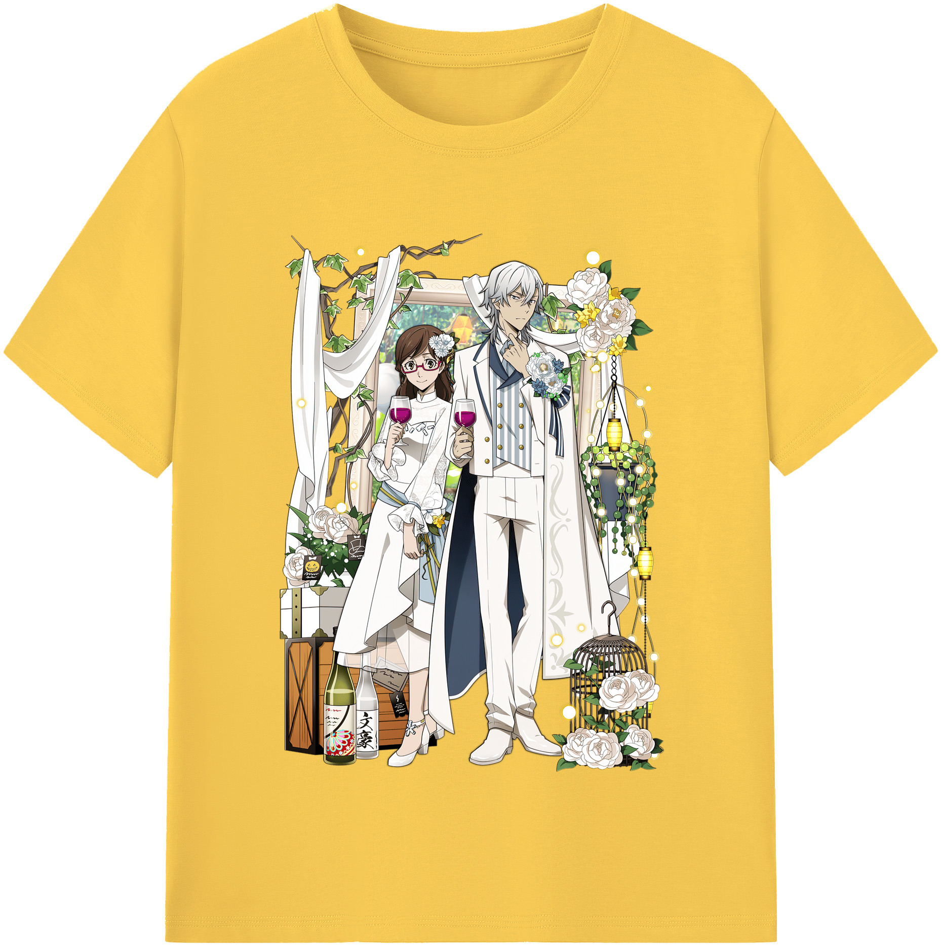 （画像用） 文豪ストレイドッグス Bungo Stray Dogs 綿100％半袖Tシャツ（フロントプリント）