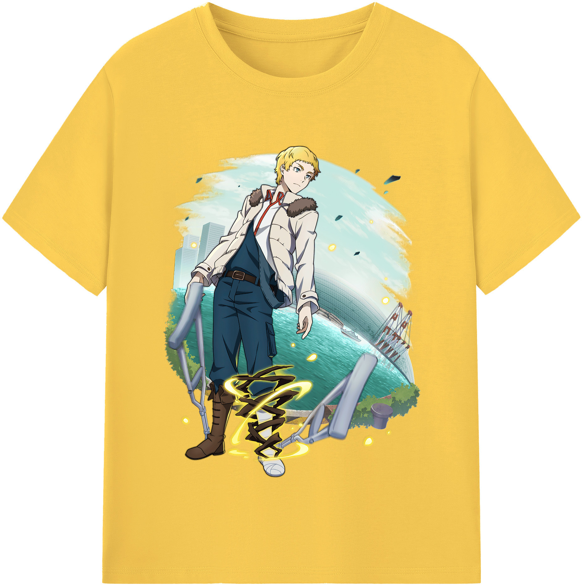 （画像用） 文豪ストレイドッグス Bungo Stray Dogs 綿100％半袖Tシャツ（フロントプリント）
