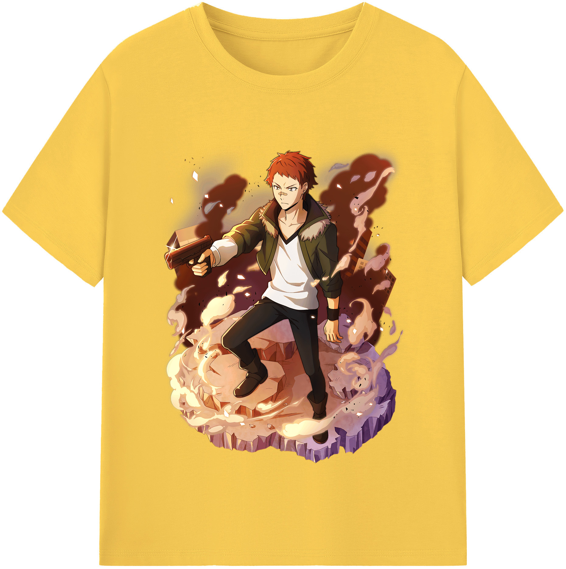 （画像用） 文豪ストレイドッグス Bungo Stray Dogs 綿100％半袖Tシャツ（フロントプリント）