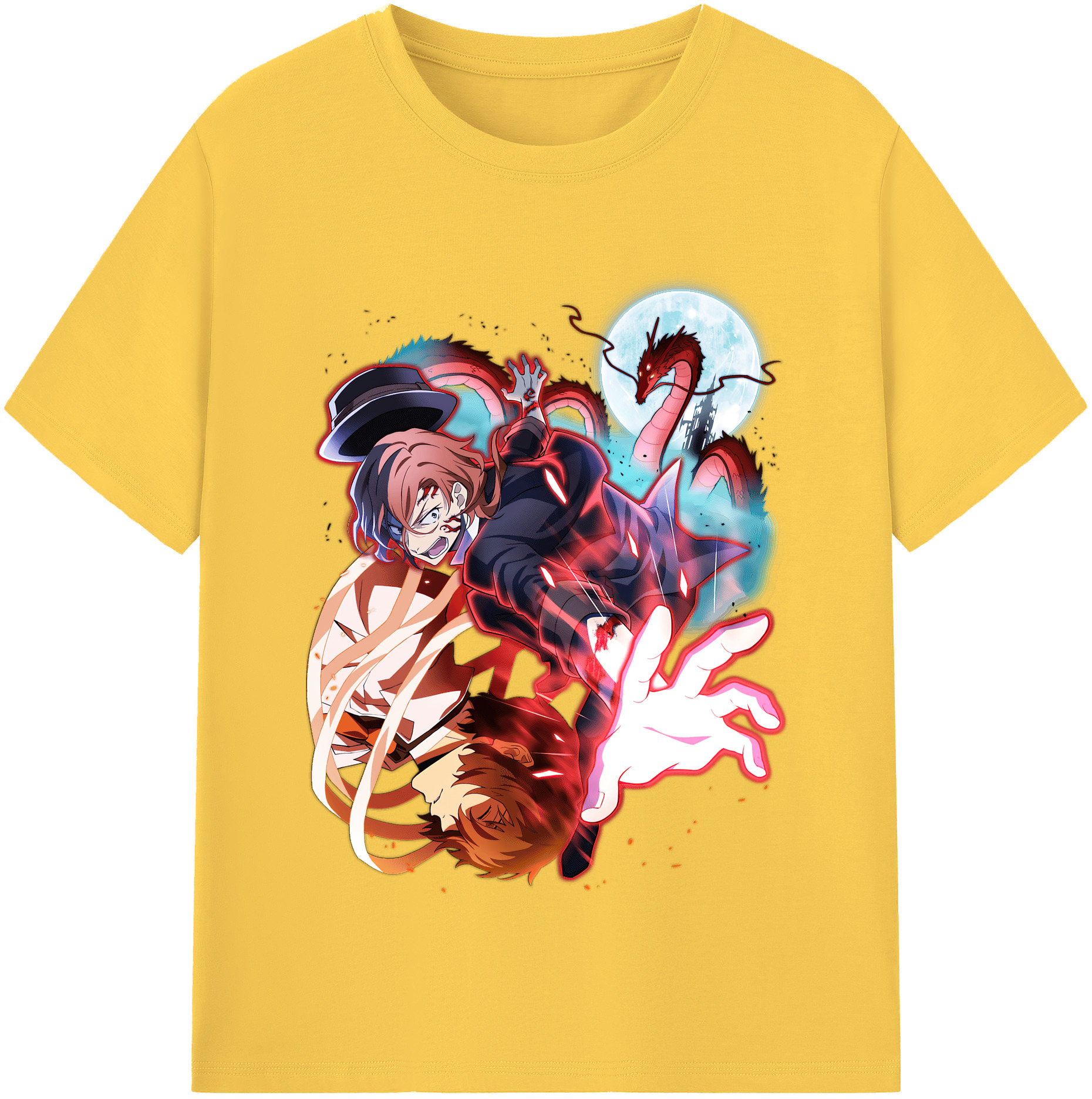 （画像用） 文豪ストレイドッグス Bungo Stray Dogs 綿100％半袖Tシャツ（フロントプリント）